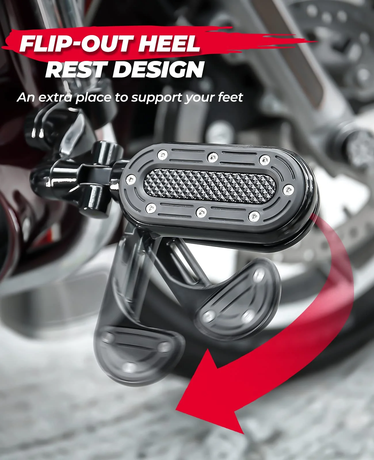 Motorcycle Highway Pegs for 1.25" Engine Guard - Image 3