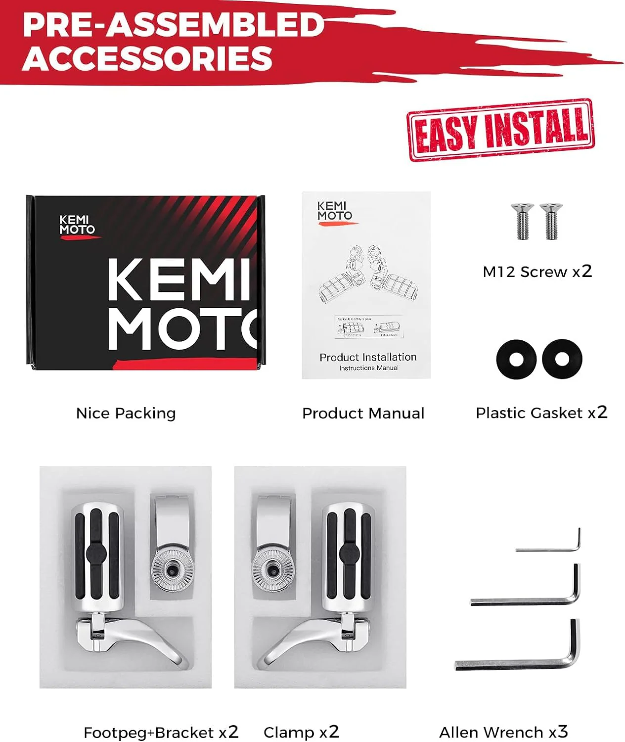 Motorcycle Highway Pegs for Road Glide Street Glide Electra Glide Road King - Image 6