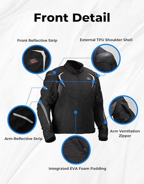 Motorcycle Jacket Men CE 2 Armored Full Protection Motorbike Riding Jacket - Image 3