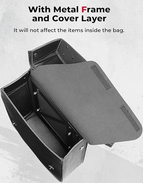 Motorcycle Leather Saddle Bags for Sportster 883 - Image 5