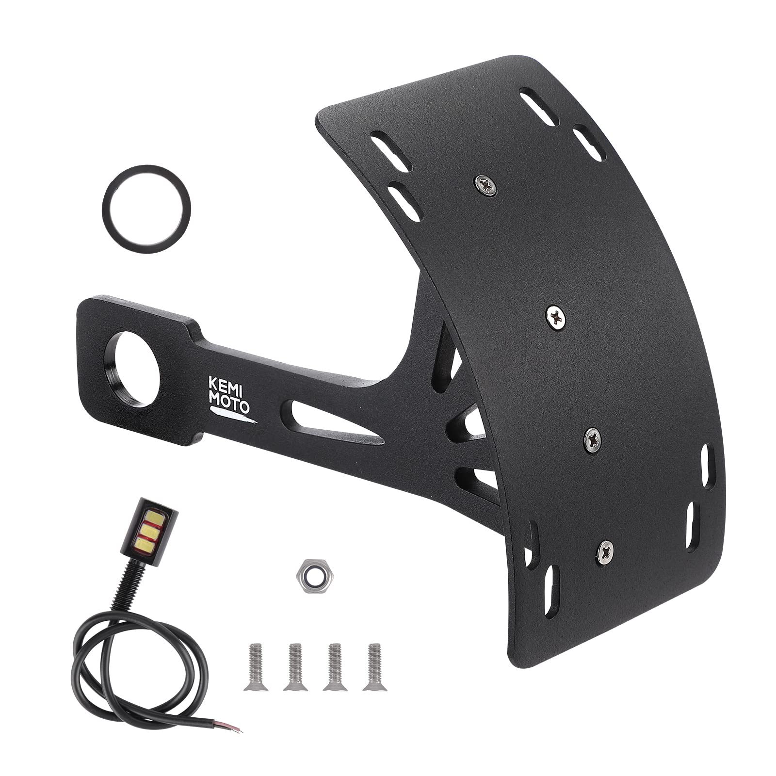Motorcycle License Plate Bracket Universal Black - Image 3