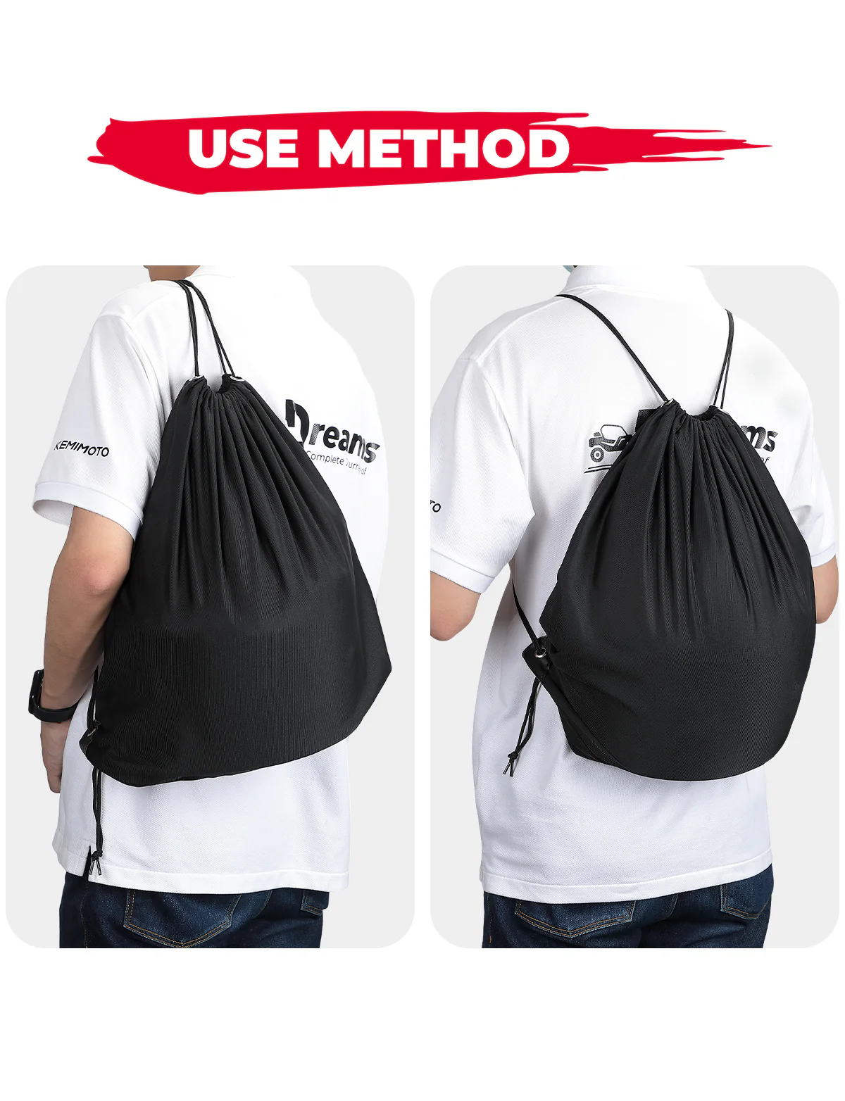 Motorcycle Lightweight Helmet Bag, Large Capacity - Image 4