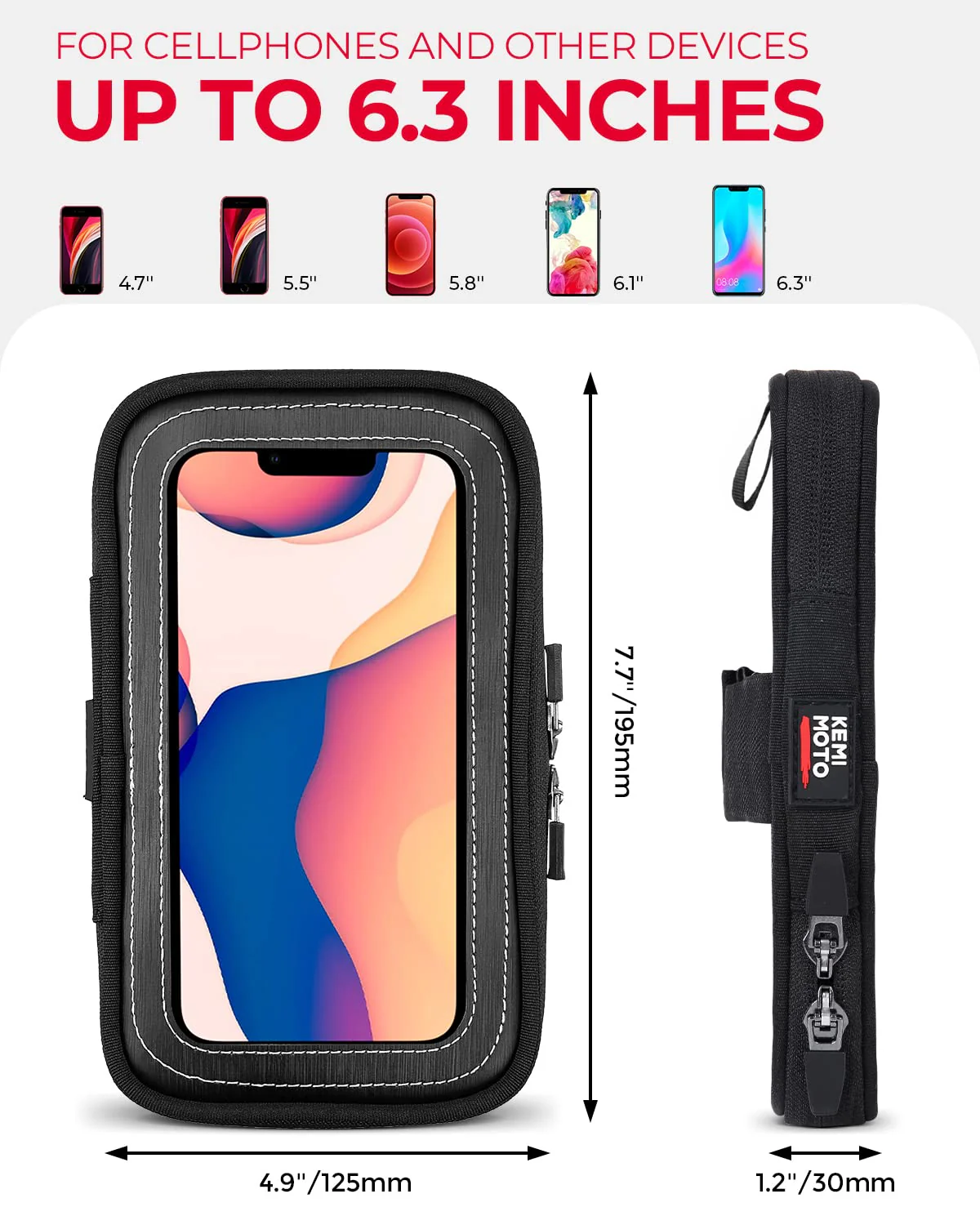 Motorcycle Magnetic Tank Bag for Cell phone up to 6.3 Inch - Image 3