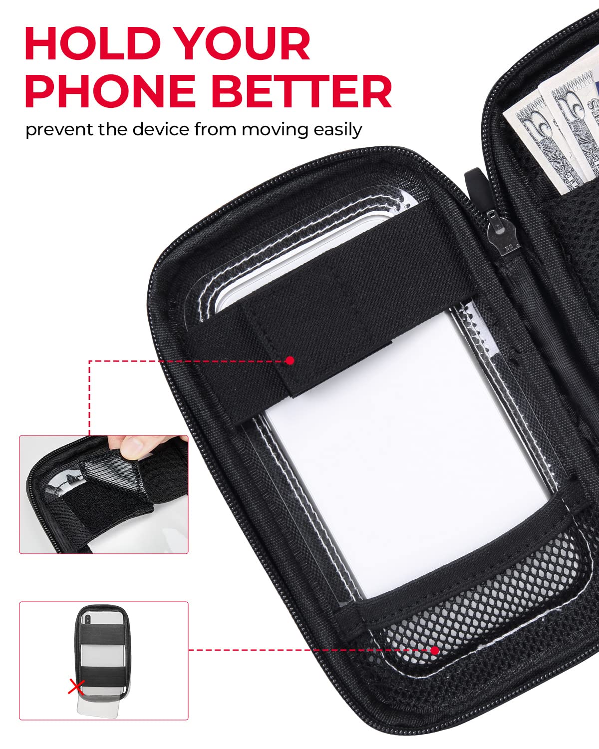 Motorcycle Magnetic Tank Bag for Cell phone up to 6.3 Inch - Image 4