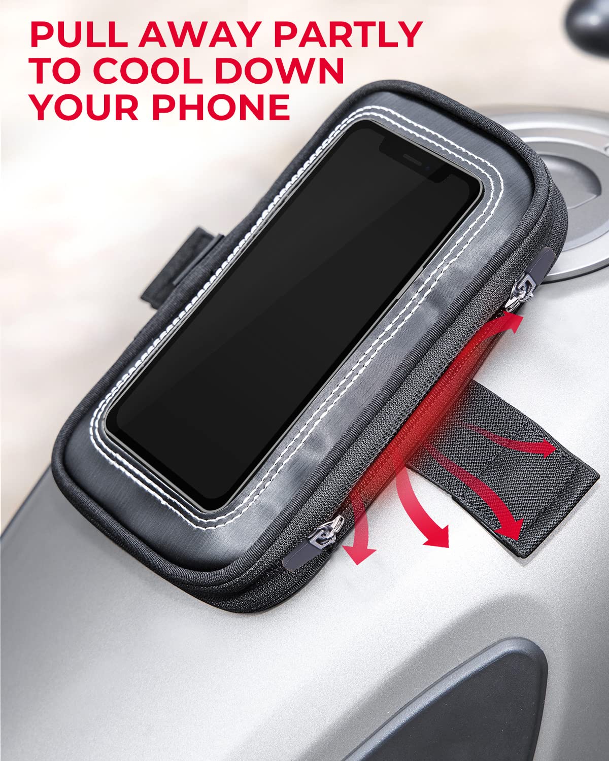Motorcycle Magnetic Tank Bag for Cell phone up to 6.3 Inch - Image 7