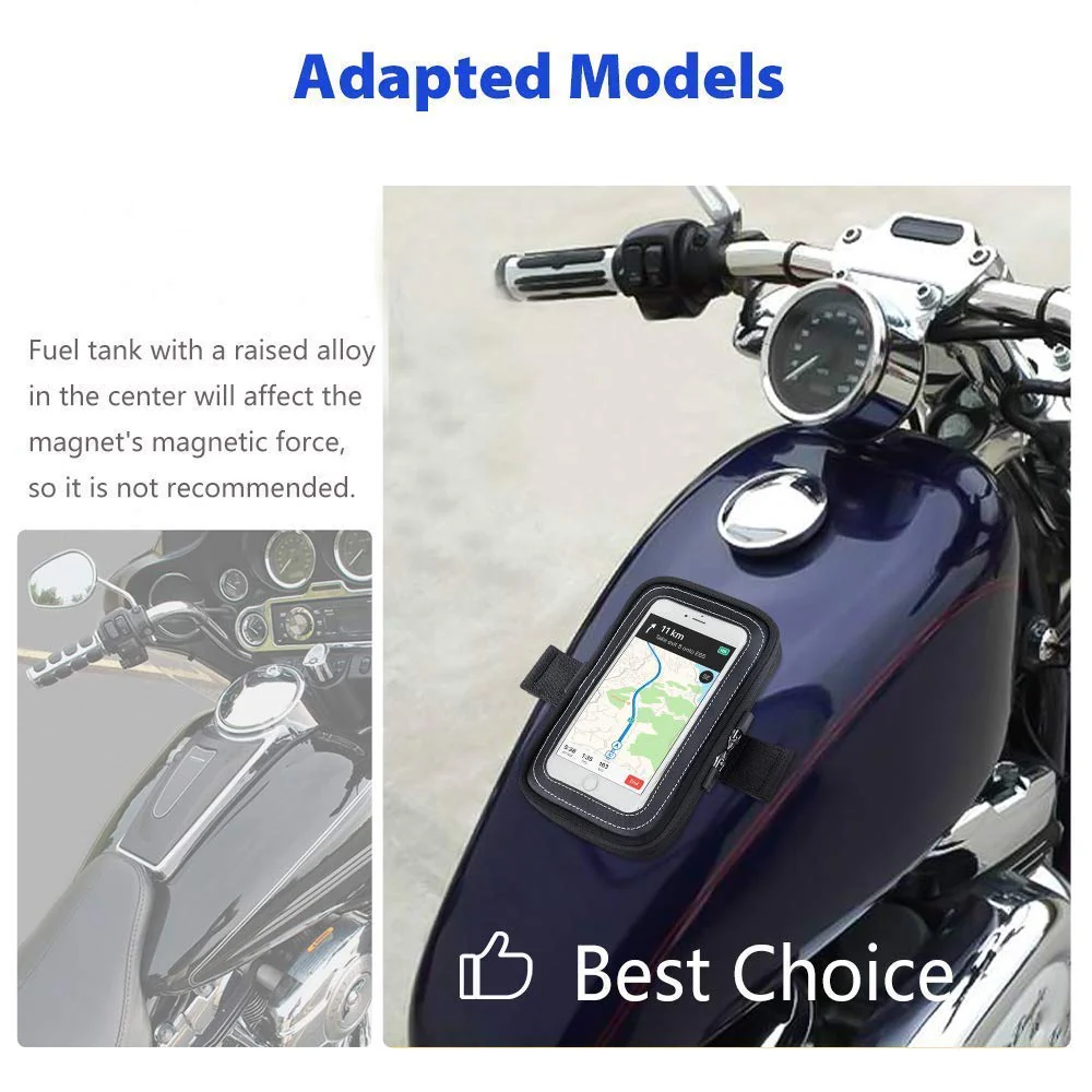 Motorcycle Magnetic Tank Bag for Cell phone up to 6.3 Inch - Image 8