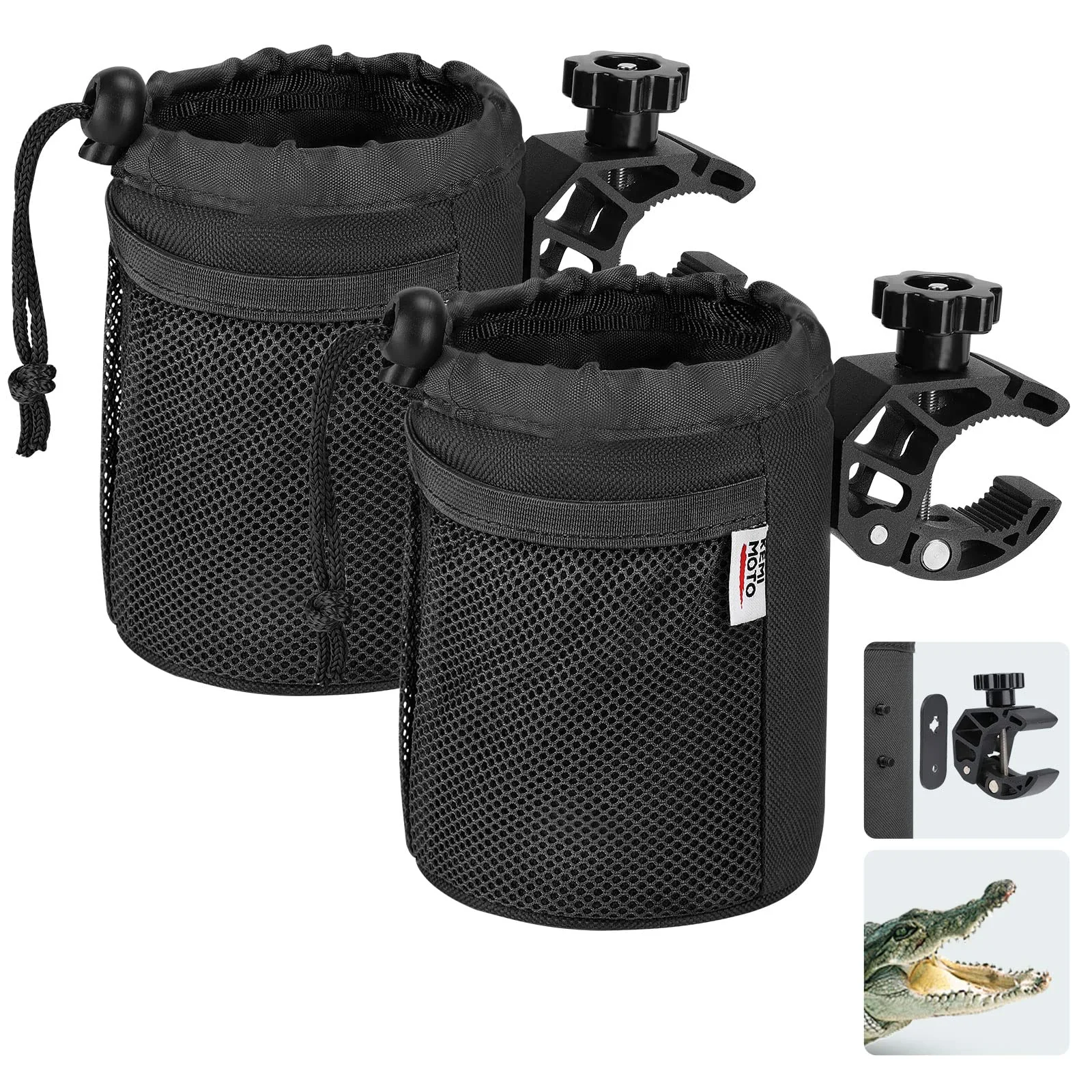 Universal Oxford Fabric Cup Holder with 0.6"-1.5" Alligator Clamp - Image 13
