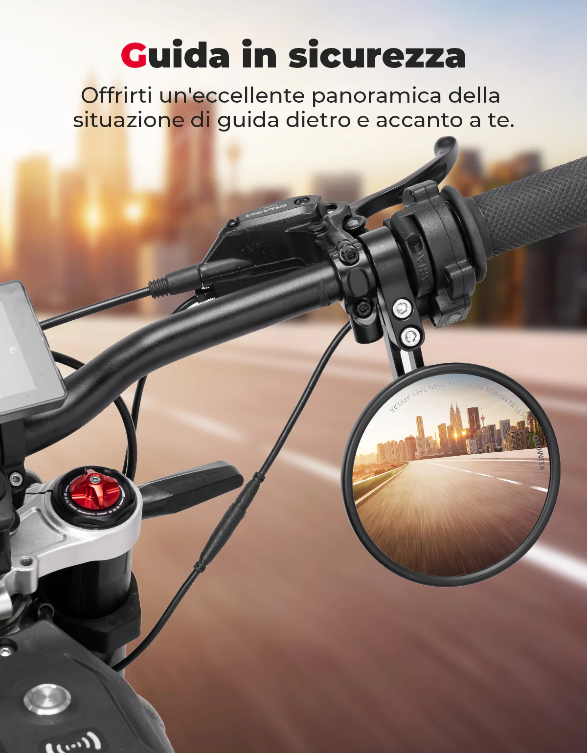 Motorcycle Rear View Mirror, CNC Aluminum Bar for 22mm or 25.4mm - Image 3