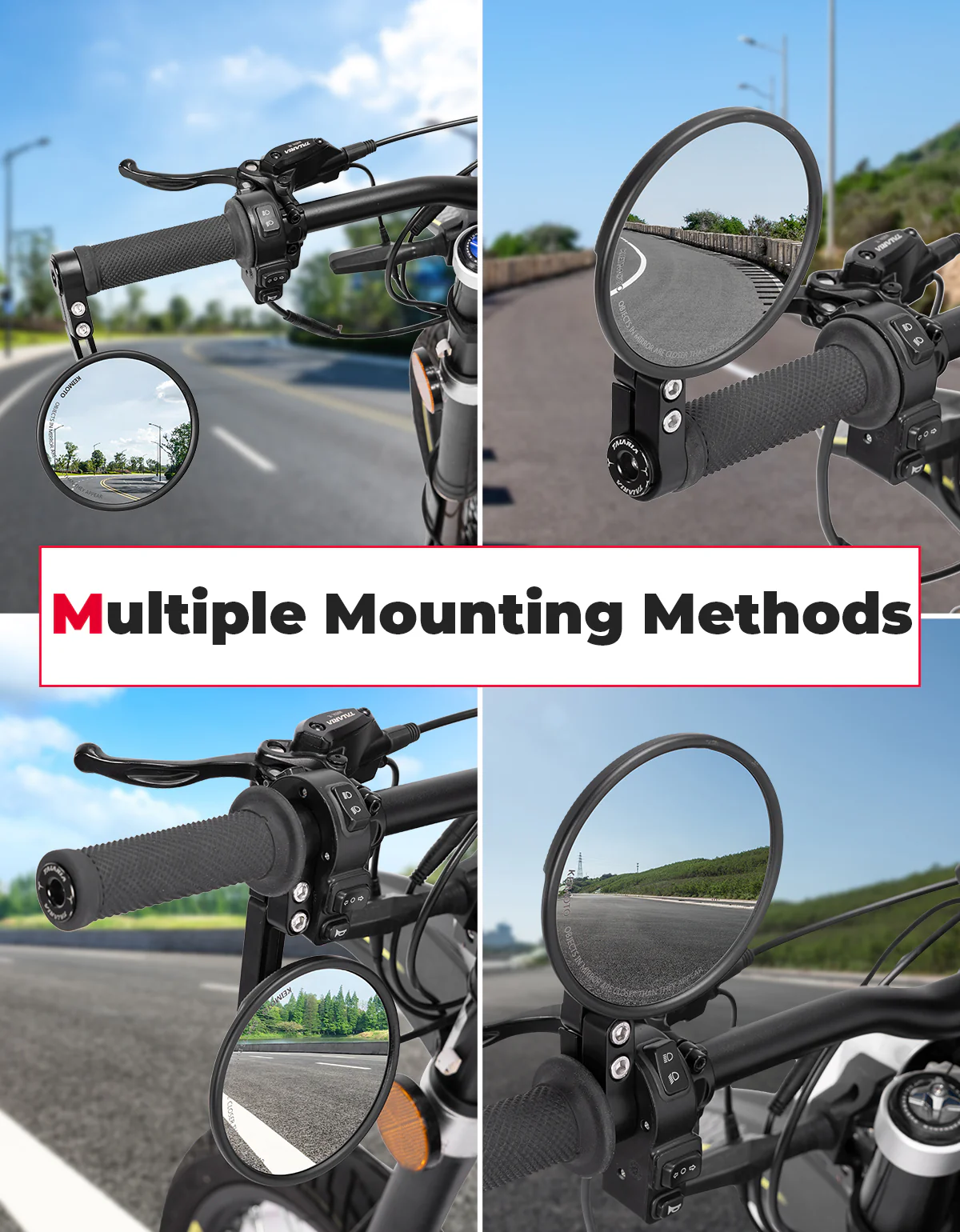 Motorcycle Rear View Mirror, CNC Aluminum Bar for 22mm or 25.4mm - Image 6