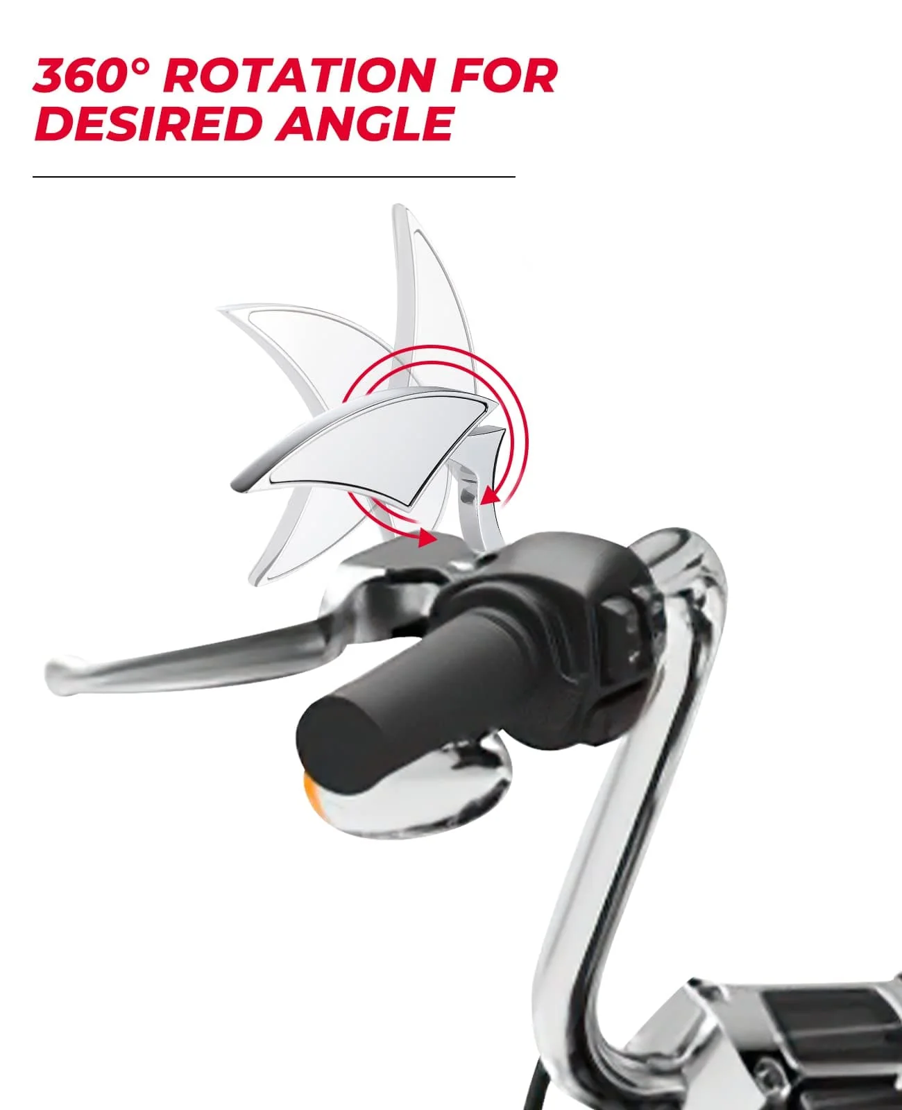 Chrome Spear Blade Mirrors for Street Glide Electra Glide Softail Dyna - Image 4