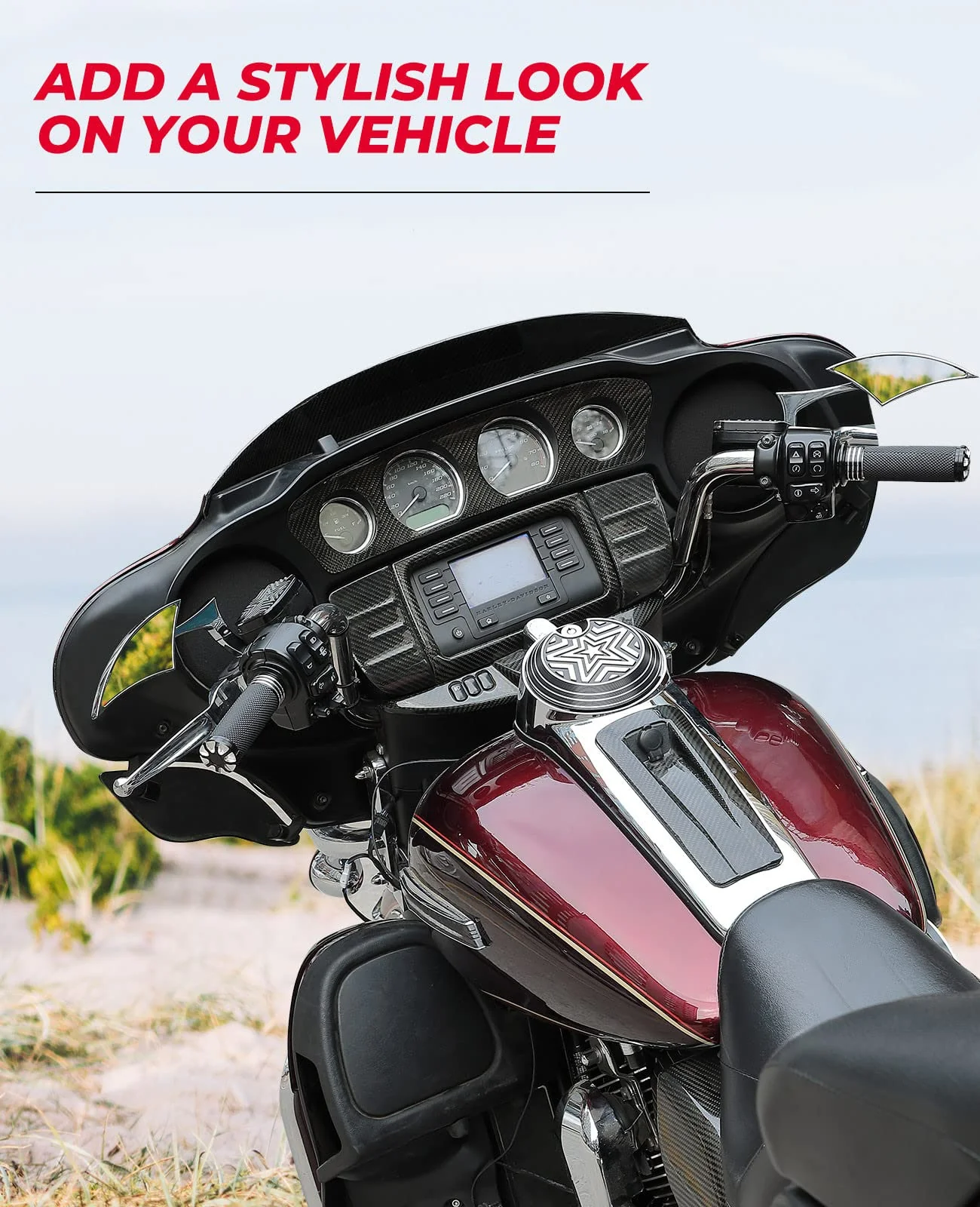Chrome Spear Blade Mirrors for Street Glide Electra Glide Softail Dyna - Image 7