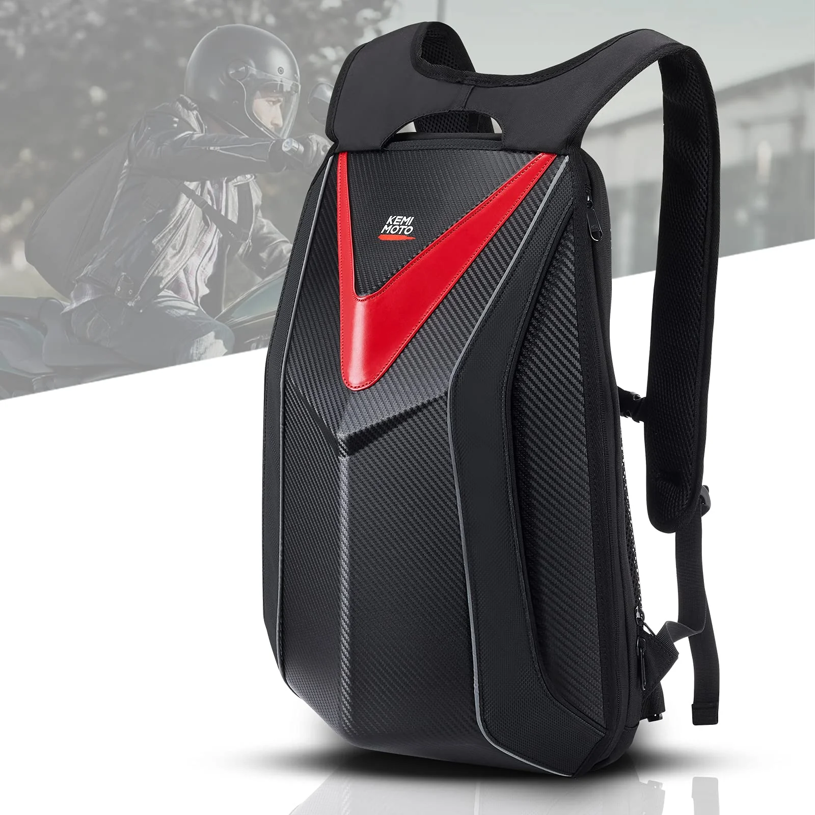 20L Motorcycle Hardshell Expandable Backpack - Image 8