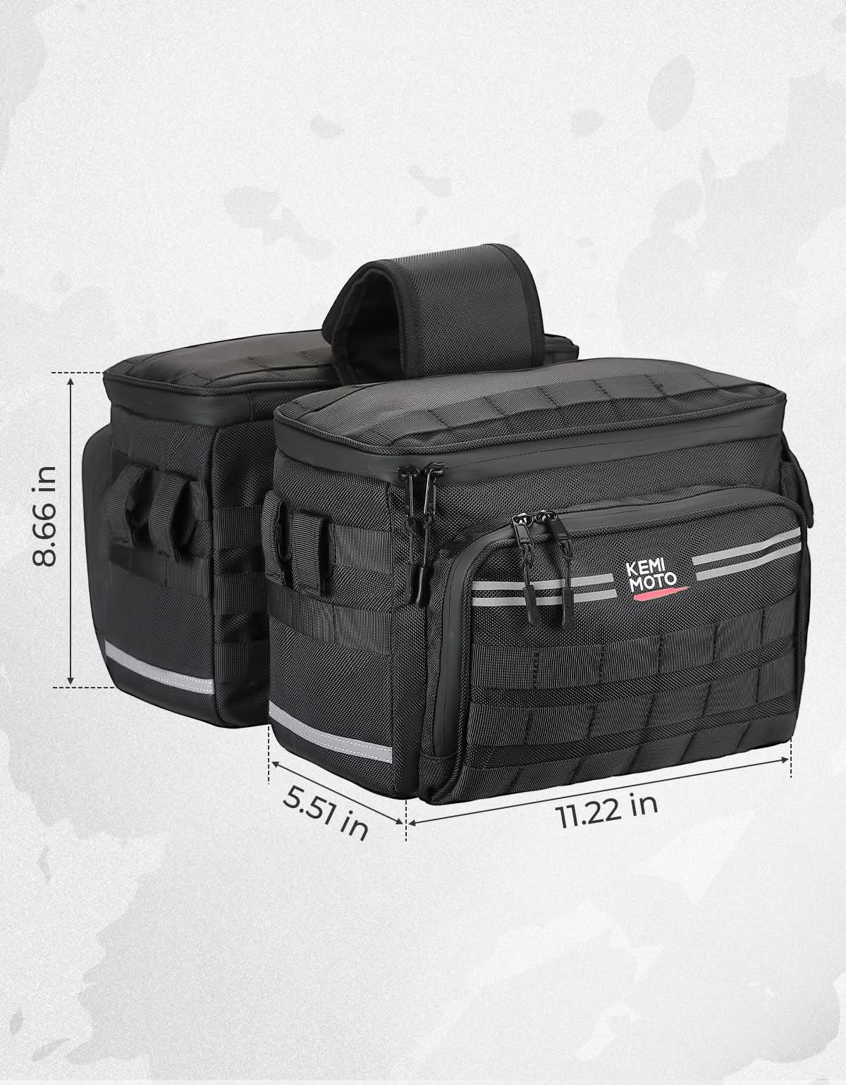Motorcycle SaddleBags 15L with Brackets for Softail Dyna Sportster Cruiser - Image 6