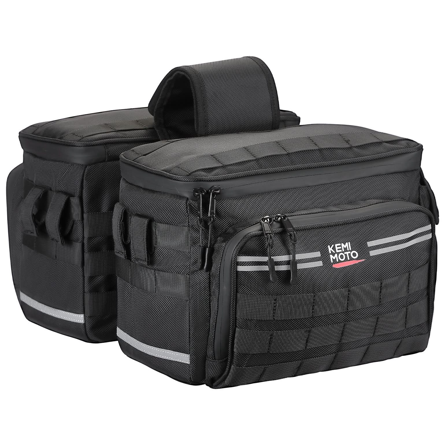 Motorcycle SaddleBags 15L with Brackets for Softail Dyna Sportster Cruiser - Image 8