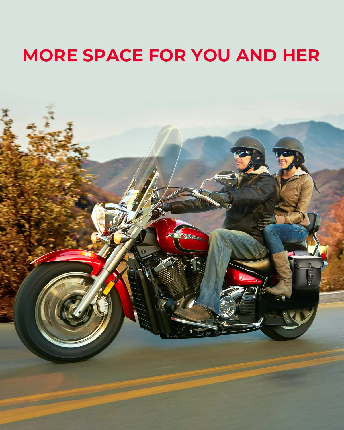 14L PU Leather Saddlebags with Lock for Harley - Image 9