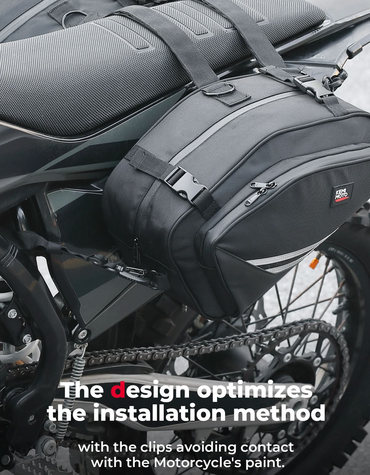 Motorcycle Saddlebags with Rain for Dirt Bike - Image 4