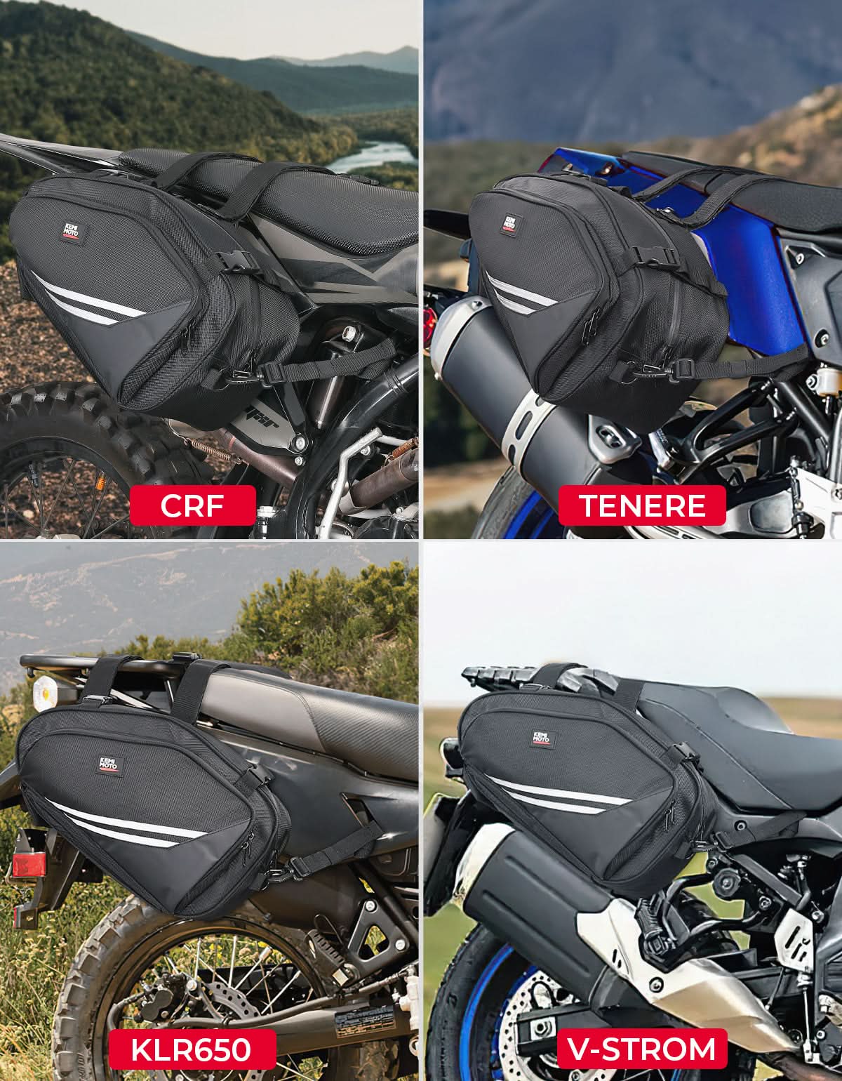 Motorcycle Saddlebags with Rain for Dirt Bike - Image 6
