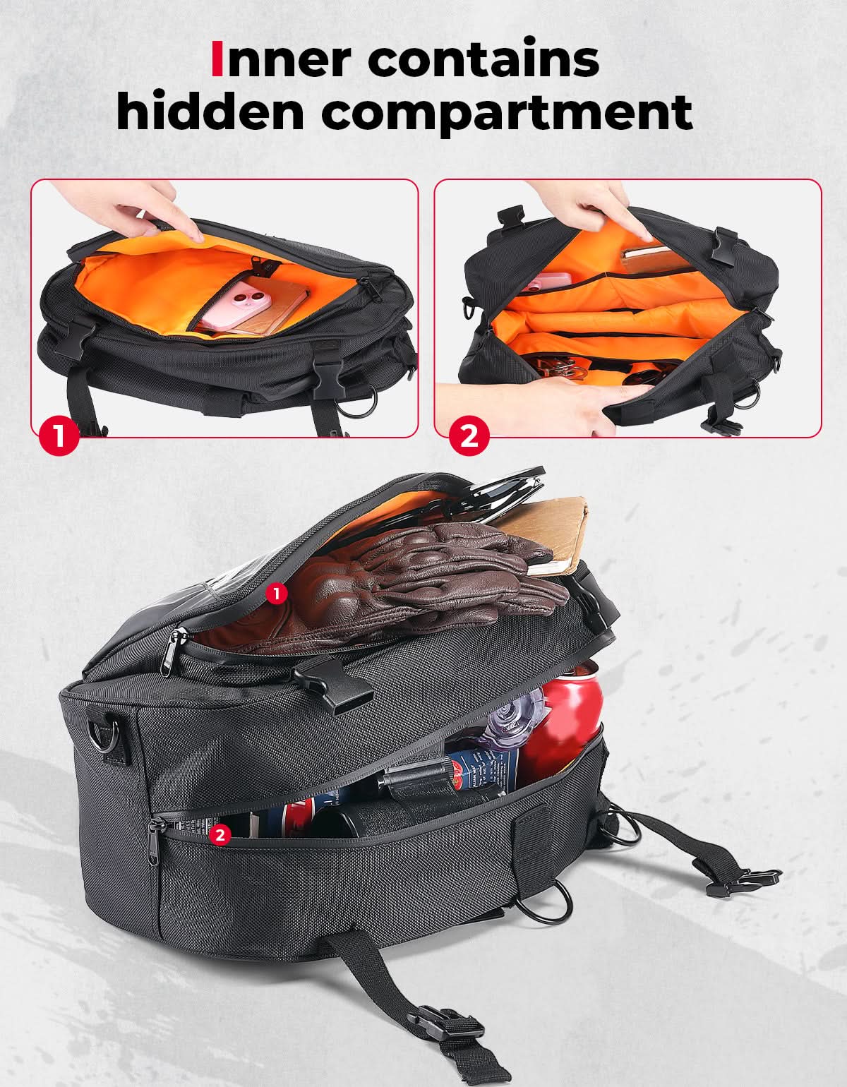 Motorcycle Saddlebags with Rain for Dirt Bike - Image 7