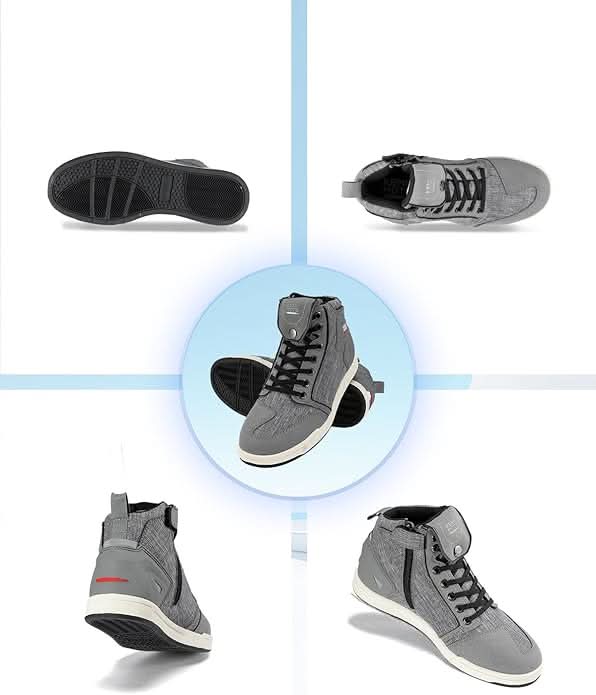 Motorcycle Shoes for Men - Durable Protective Riding Boots - Image 4