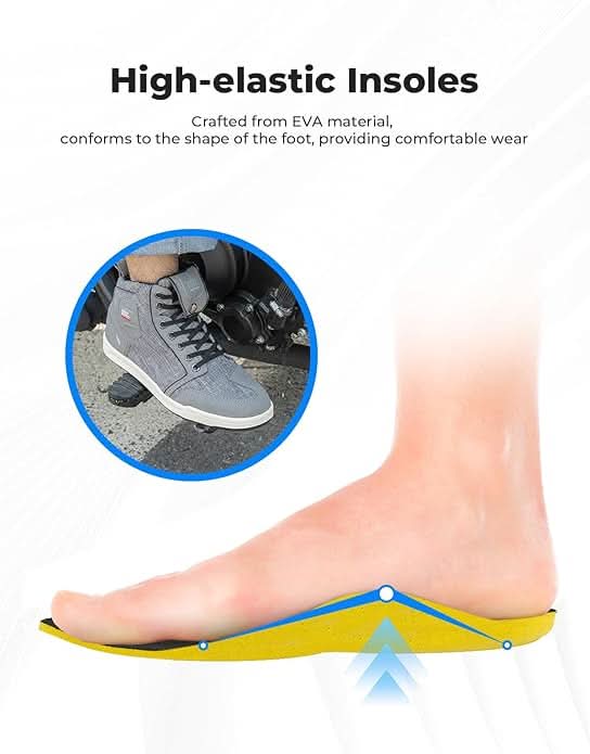 Motorcycle Shoes for Men - Durable Protective Riding Boots - Image 5
