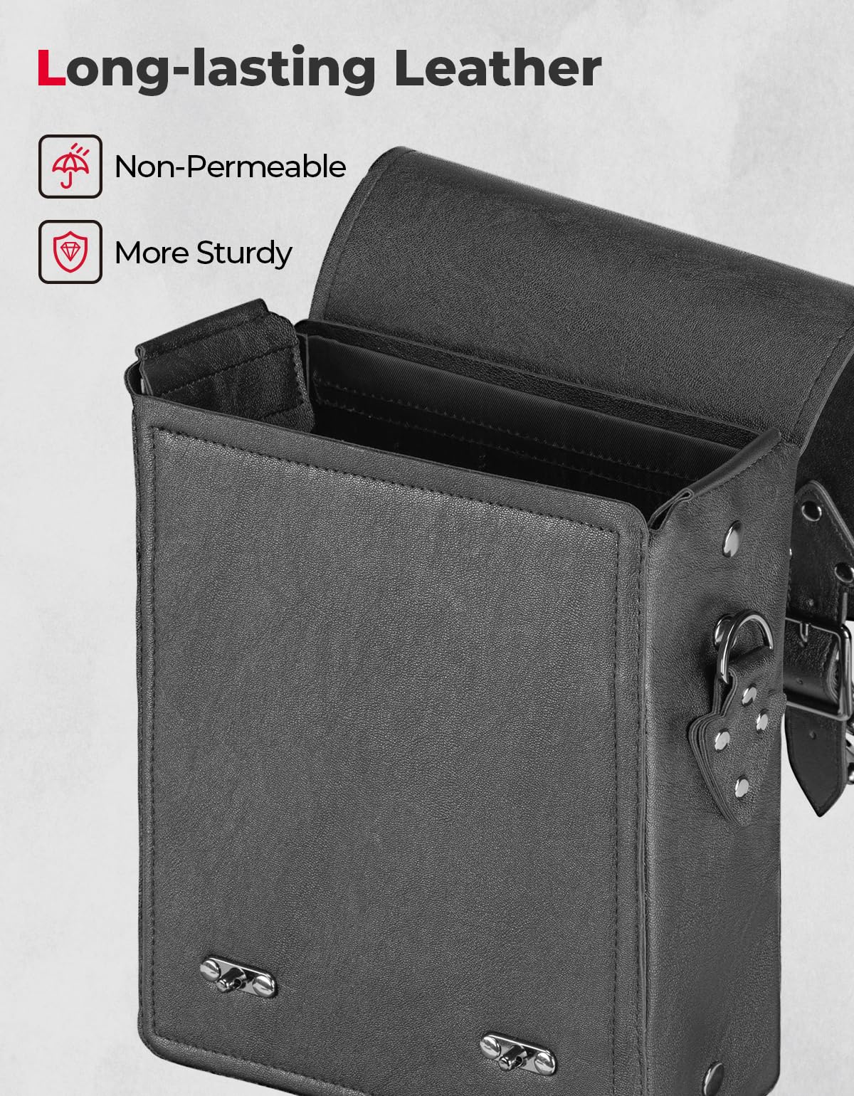 Motorcycle Sissy Bar Bag Tool Bag 5L for Sportster Softail Dyna Touring - Image 2