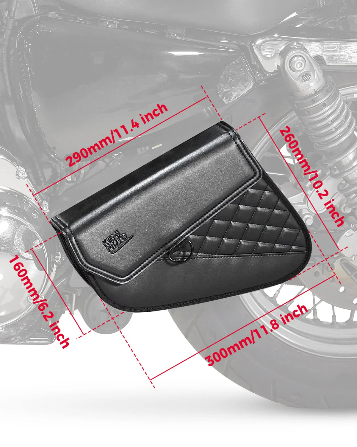 Swingarm Leather Side Bags for Sportster Iron 883 1200 Street 750 Forty Eight - Image 8