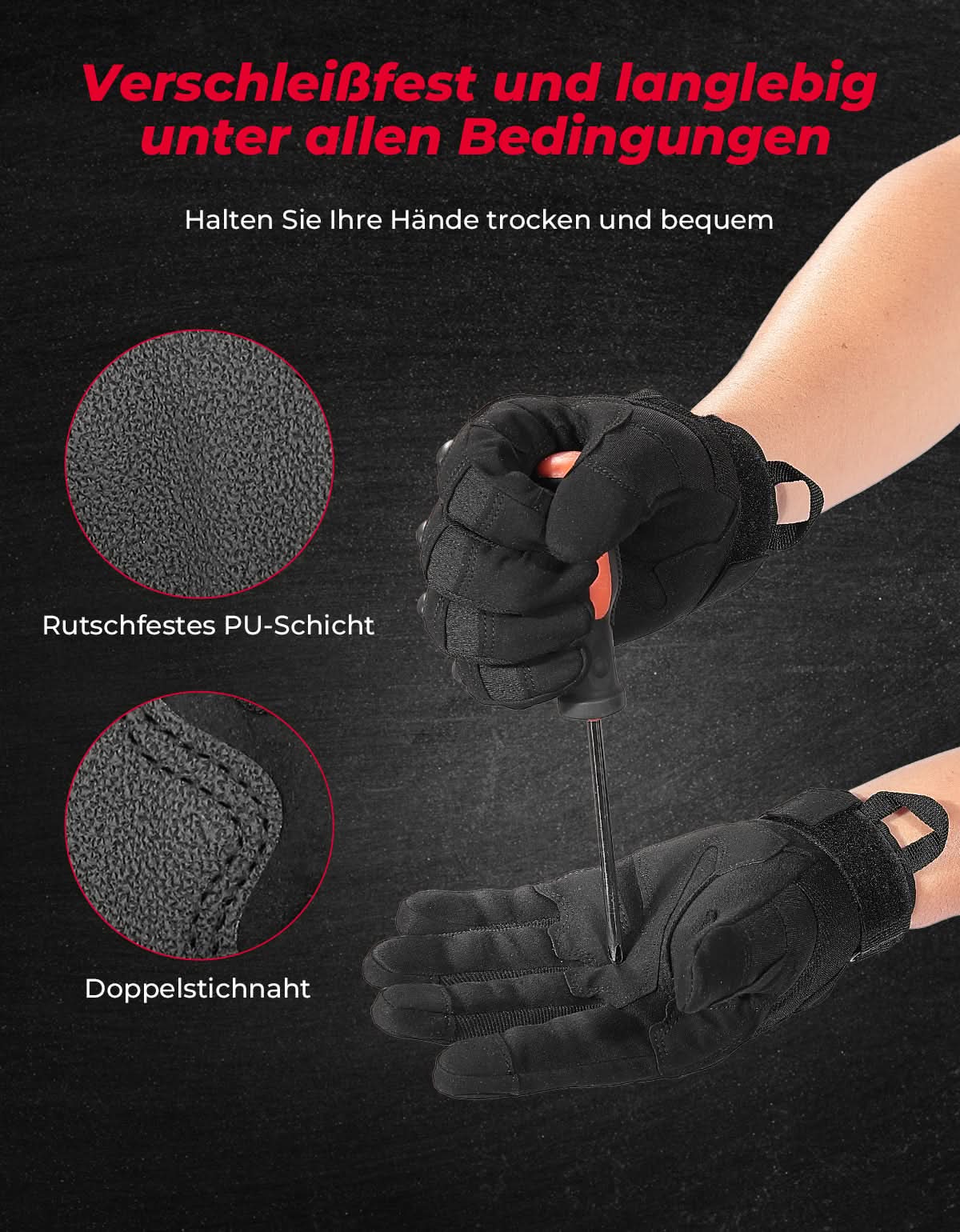 Motorcycle Tactical Gloves with Touchscreen Hard Shell - Image 4