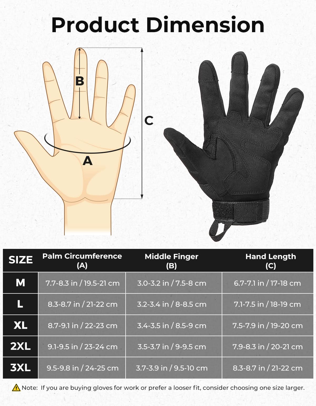 Motorcycle Tactical Gloves with Touchscreen Hard Shell - Image 6