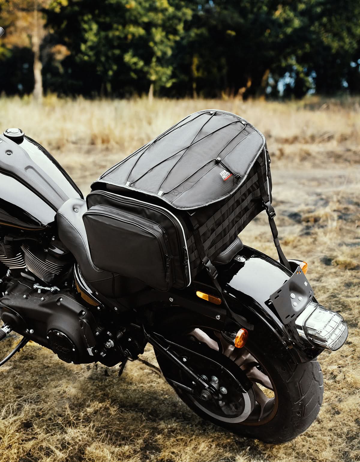Motorcycle Tail Bag, 50L Expandable Helmet Bag Luggage Backpack - Image 8
