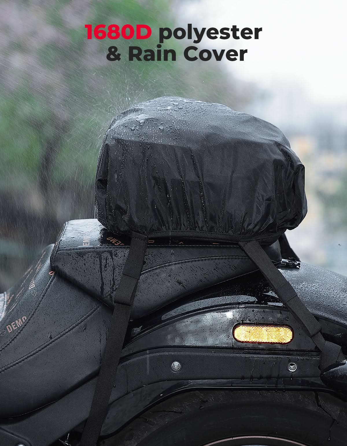 Motorcycle Tail Bag, 7-14L Expandable Motorbike Helmet Bag - Image 5