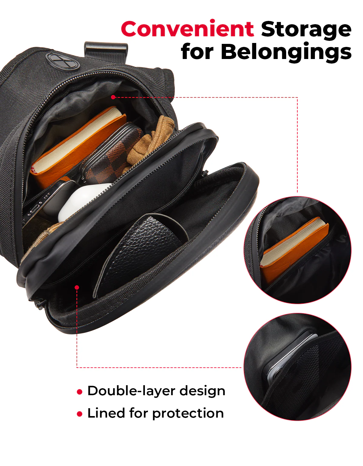 Motorcycle Tank Bag, 12L EVA Hard Shell Thigh Bag - Image 2