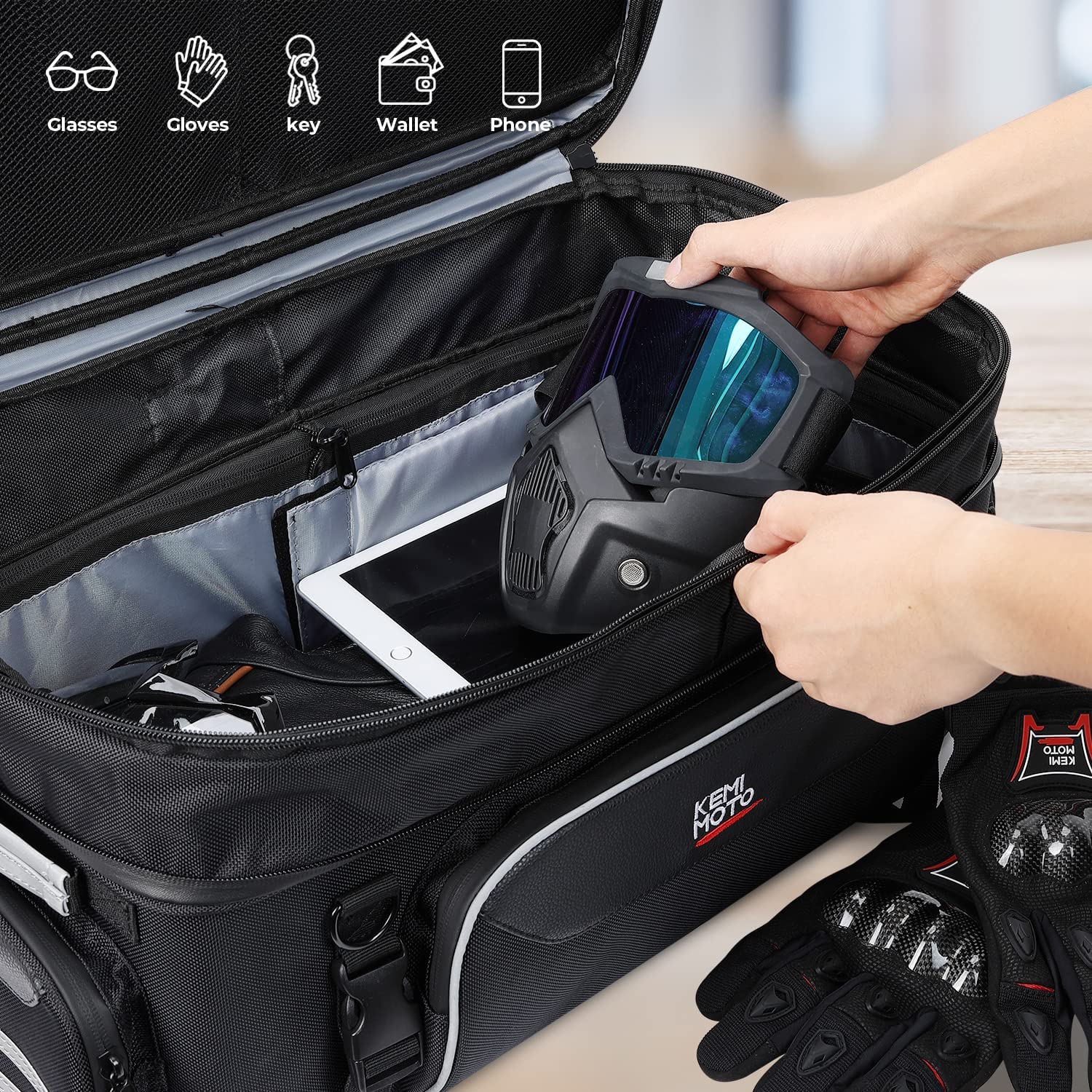 Motorcycle Luggage Tour-Pack Tail Duffle Bag for Road King Street Glide Road Glide - Image 2