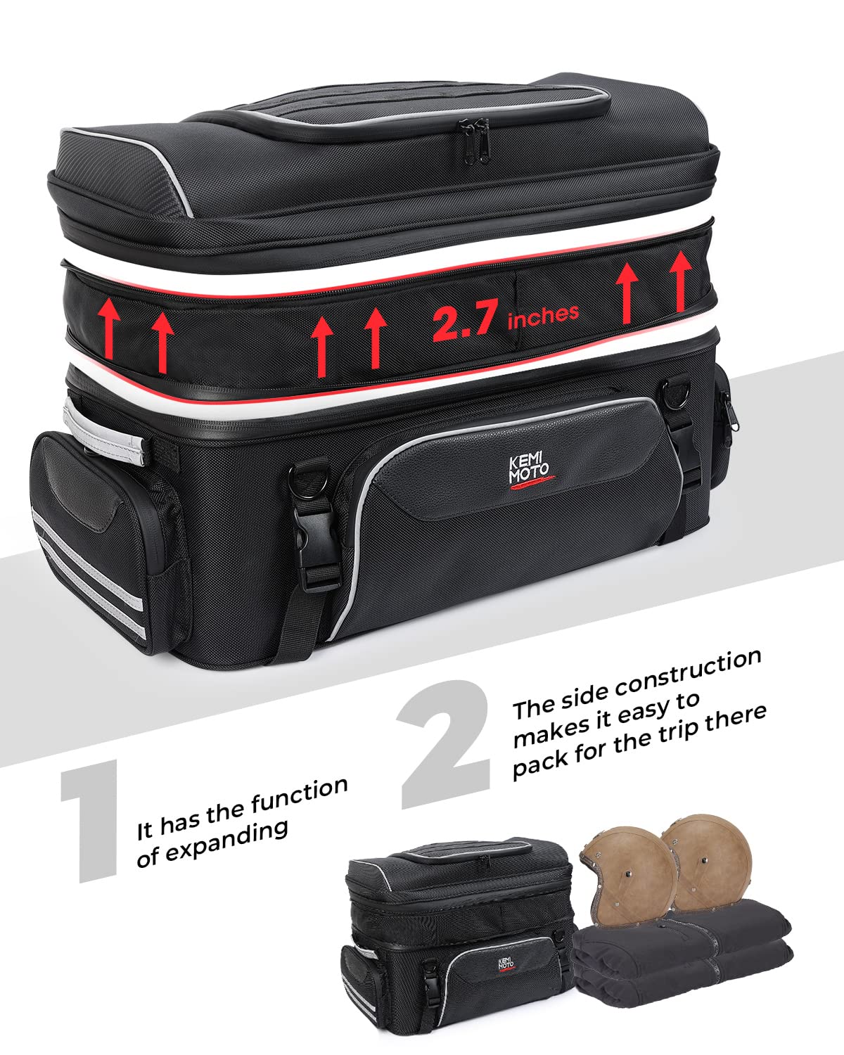 Motorcycle Luggage Tour-Pack Tail Duffle Bag for Road King Street Glide Road Glide - Image 3