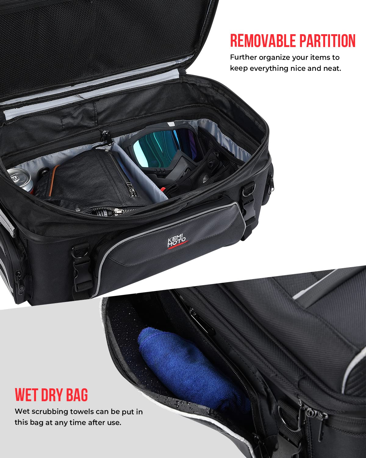 Motorcycle Luggage Tour-Pack Tail Duffle Bag for Road King Street Glide Road Glide - Image 4