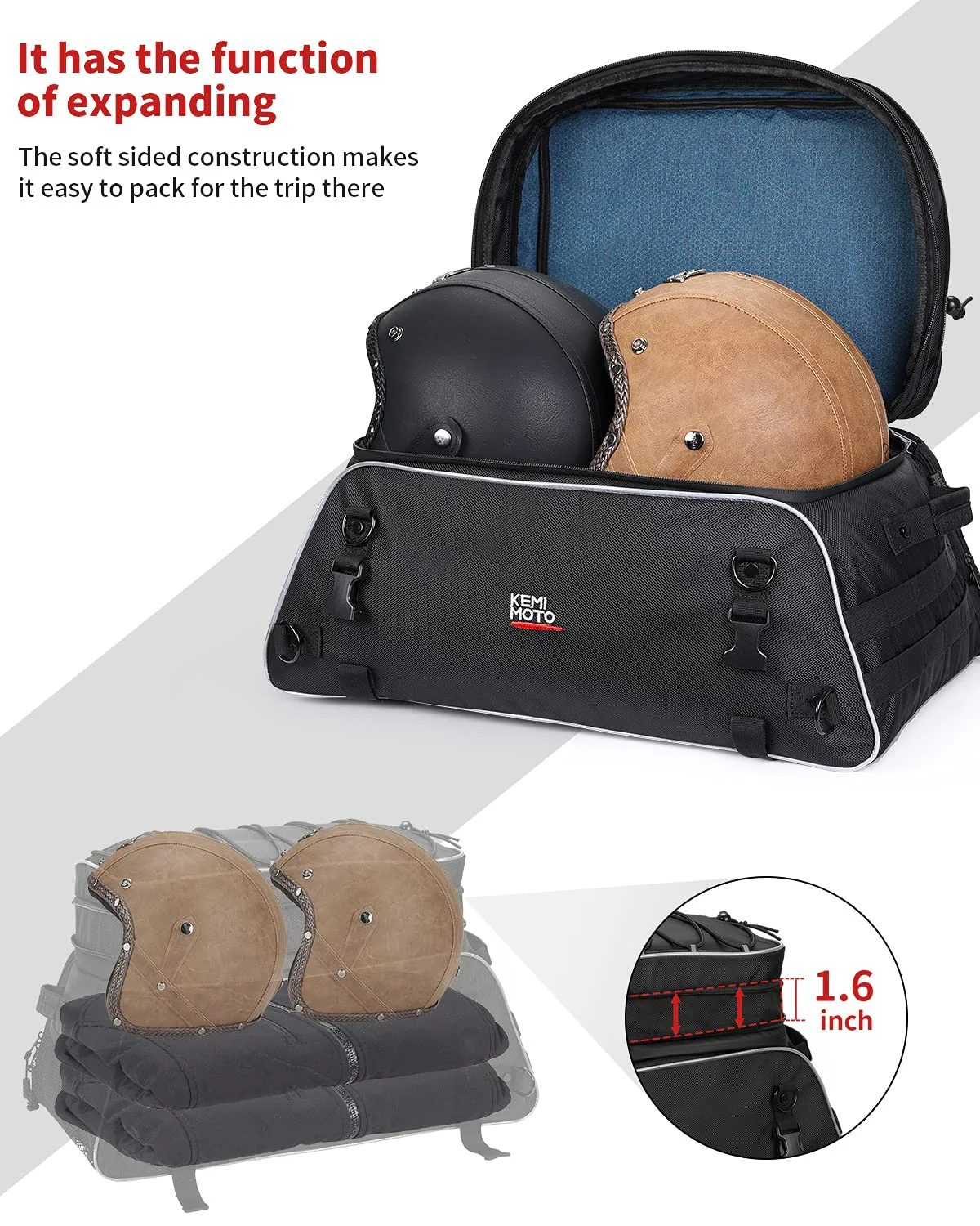 Motorcycle Travel Luggage Rack Trunk Bag - Image 2