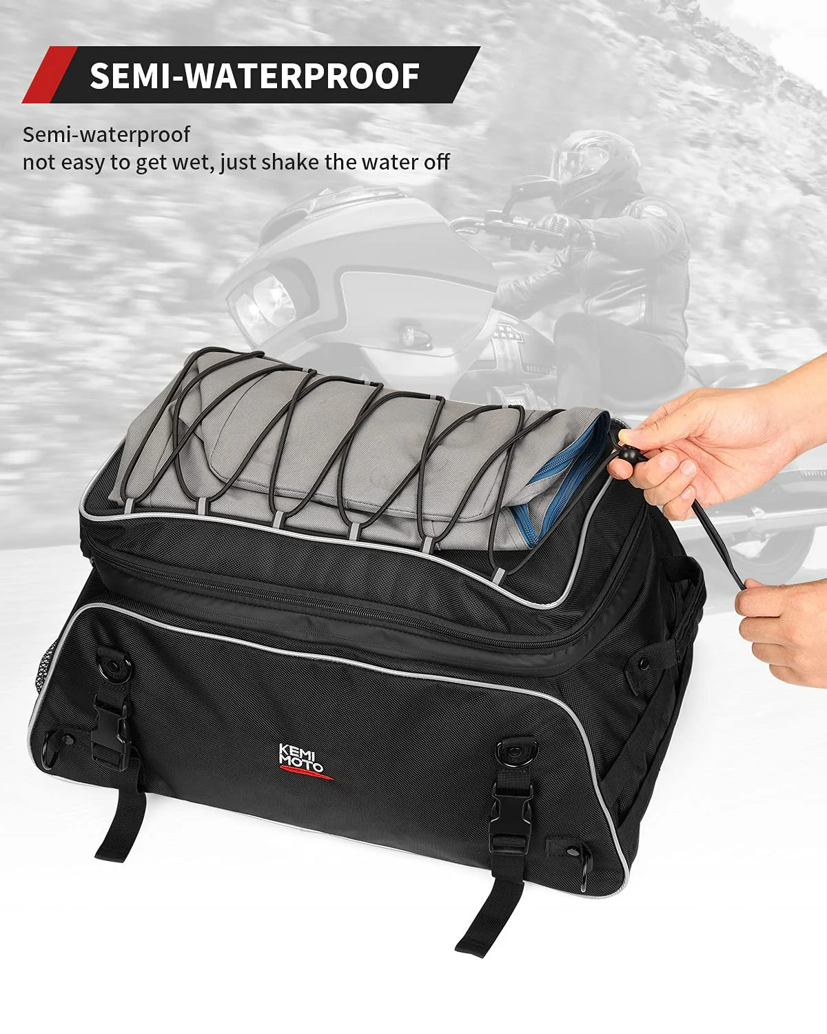 Motorcycle Travel Luggage Rack Trunk Bag - Image 7