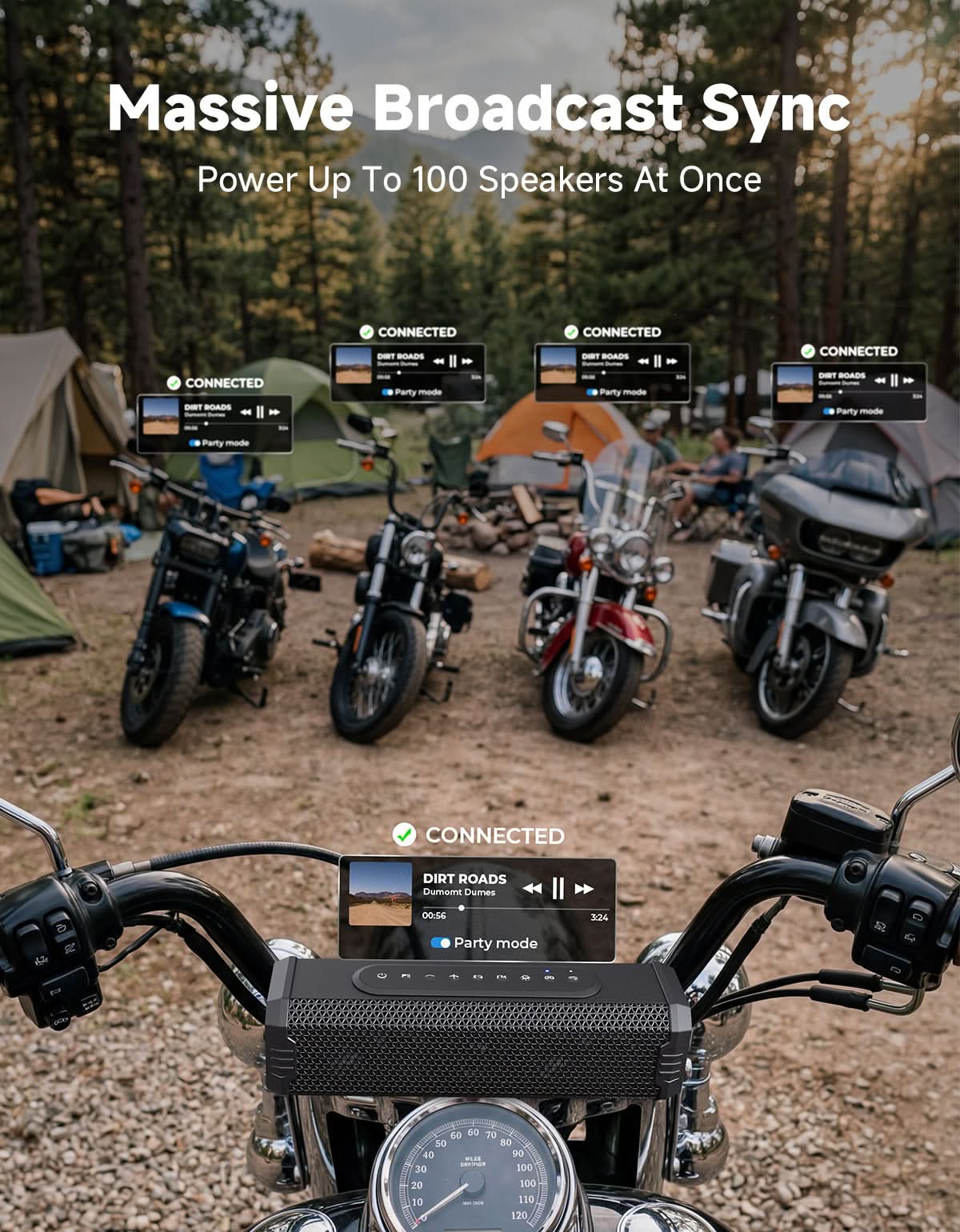 Motorcycle Universal Bluetooth Sound Bar with RGB Lights - Image 7