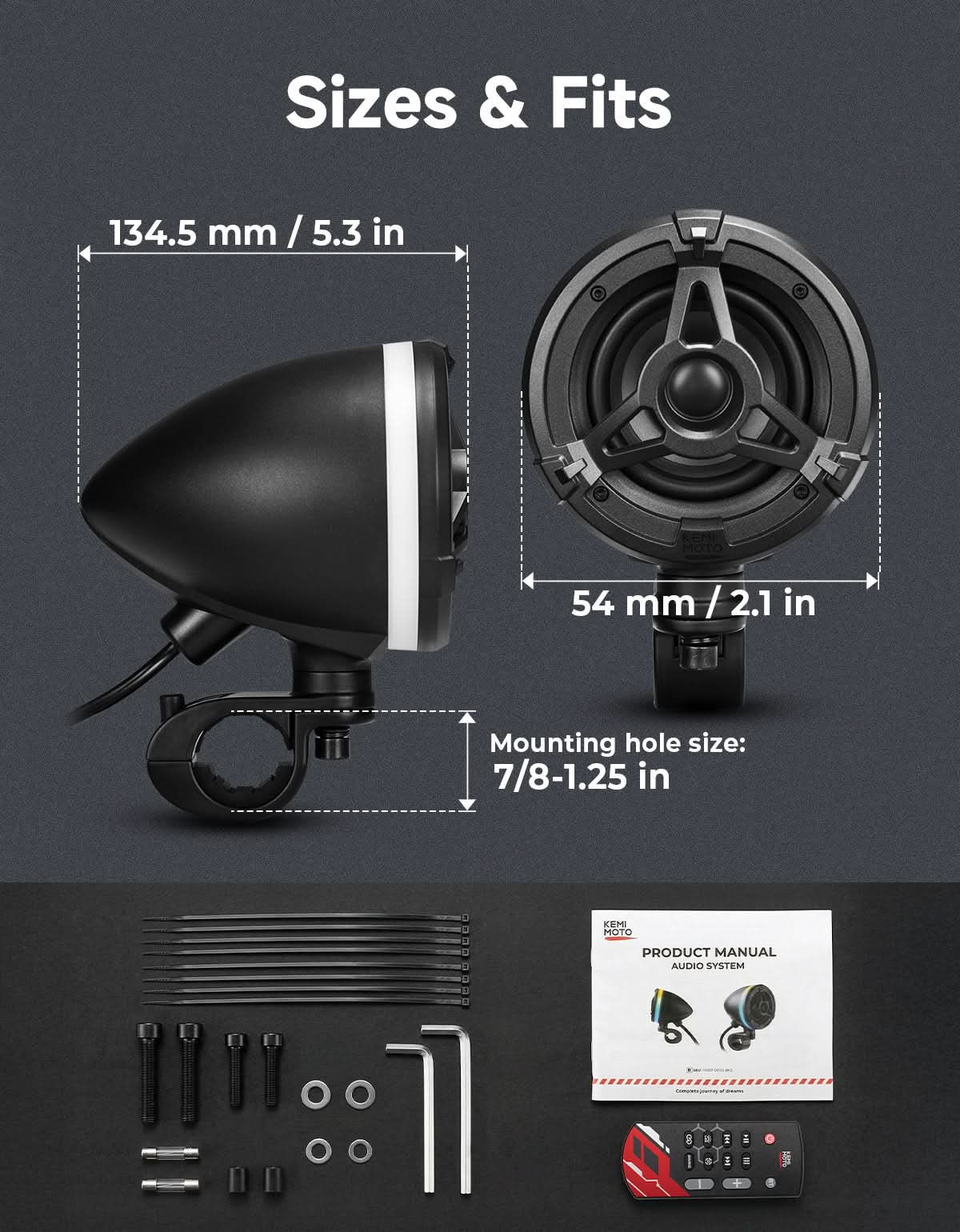 Motorcycle Universal Handlebar Bluetooth Tower Speaker with RGB Lights - Image 8