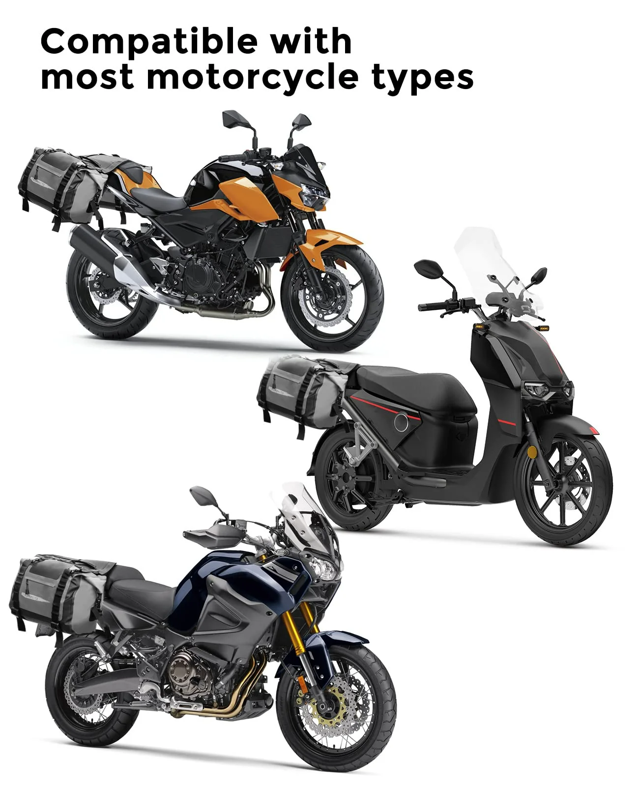Luggage Bag, Waterproof Saddle Bags Side Bags for Motorbike Travel (25L*2) - Image 7