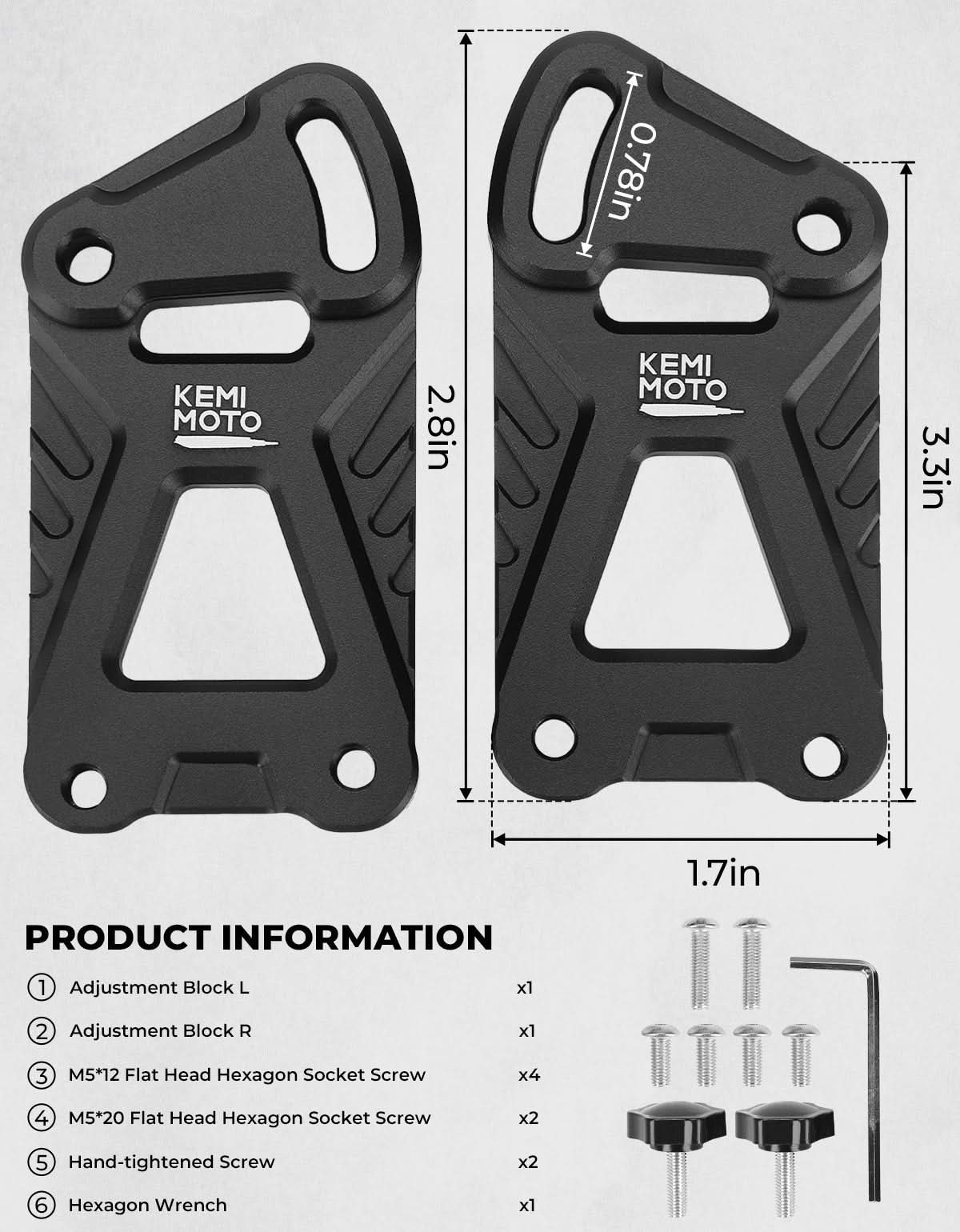 Motorcycle Windshield Risers Extension Adjustable Bracket for KLR 650 KLR650 - Image 3