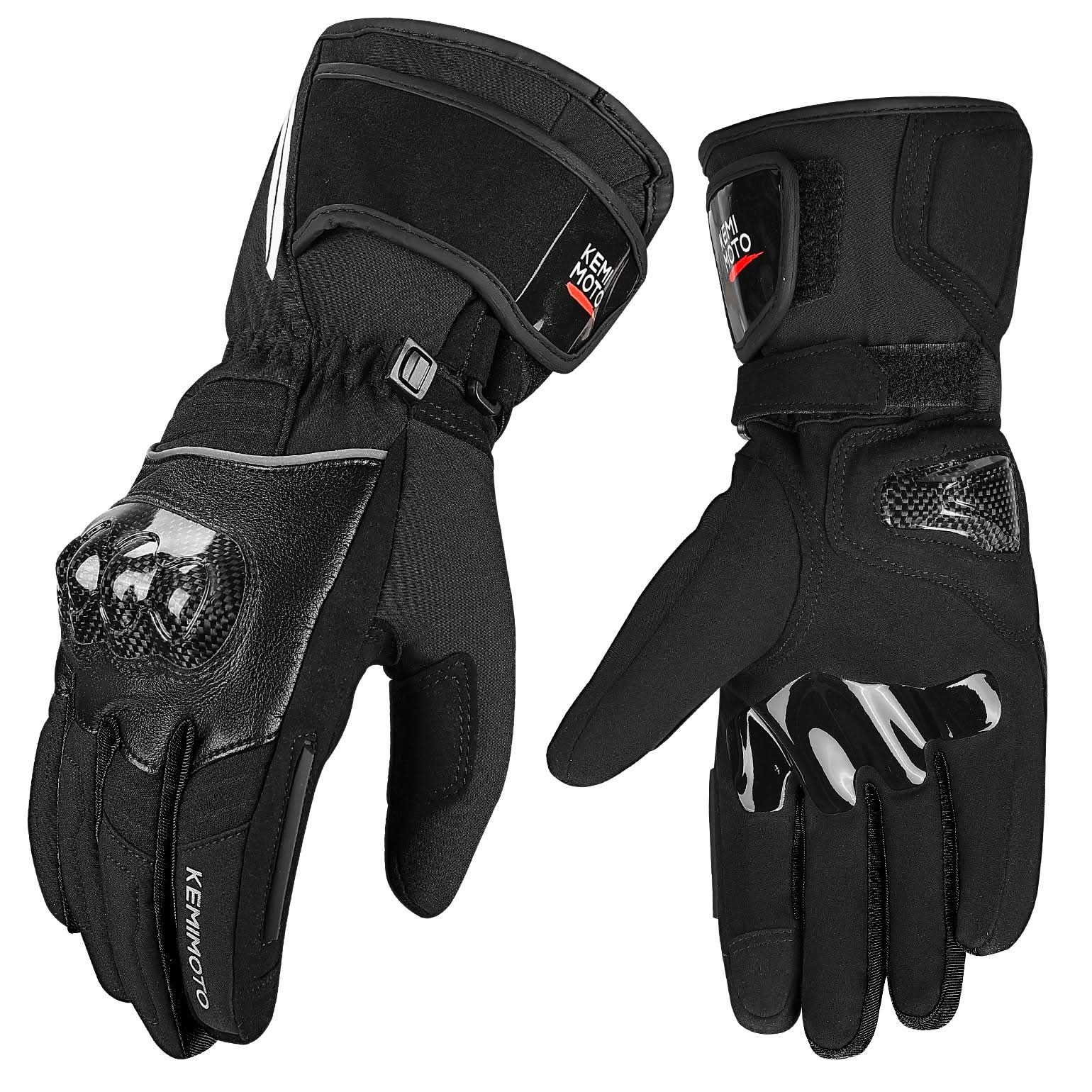 Motorcycle Winter Gloves Men Warm Touchscreen Carbon Fiber Protection - Image 2