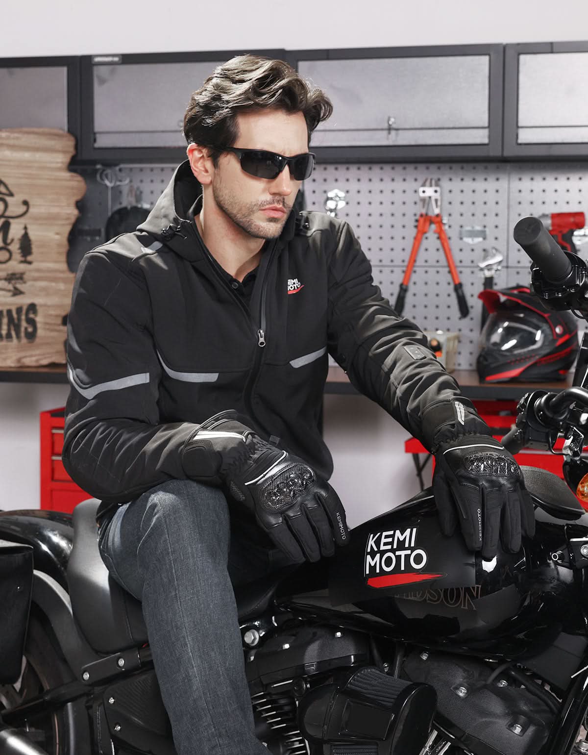 Motorcycle Winter Gloves Men Warm Touchscreen Carbon Fiber Protection - Image 5