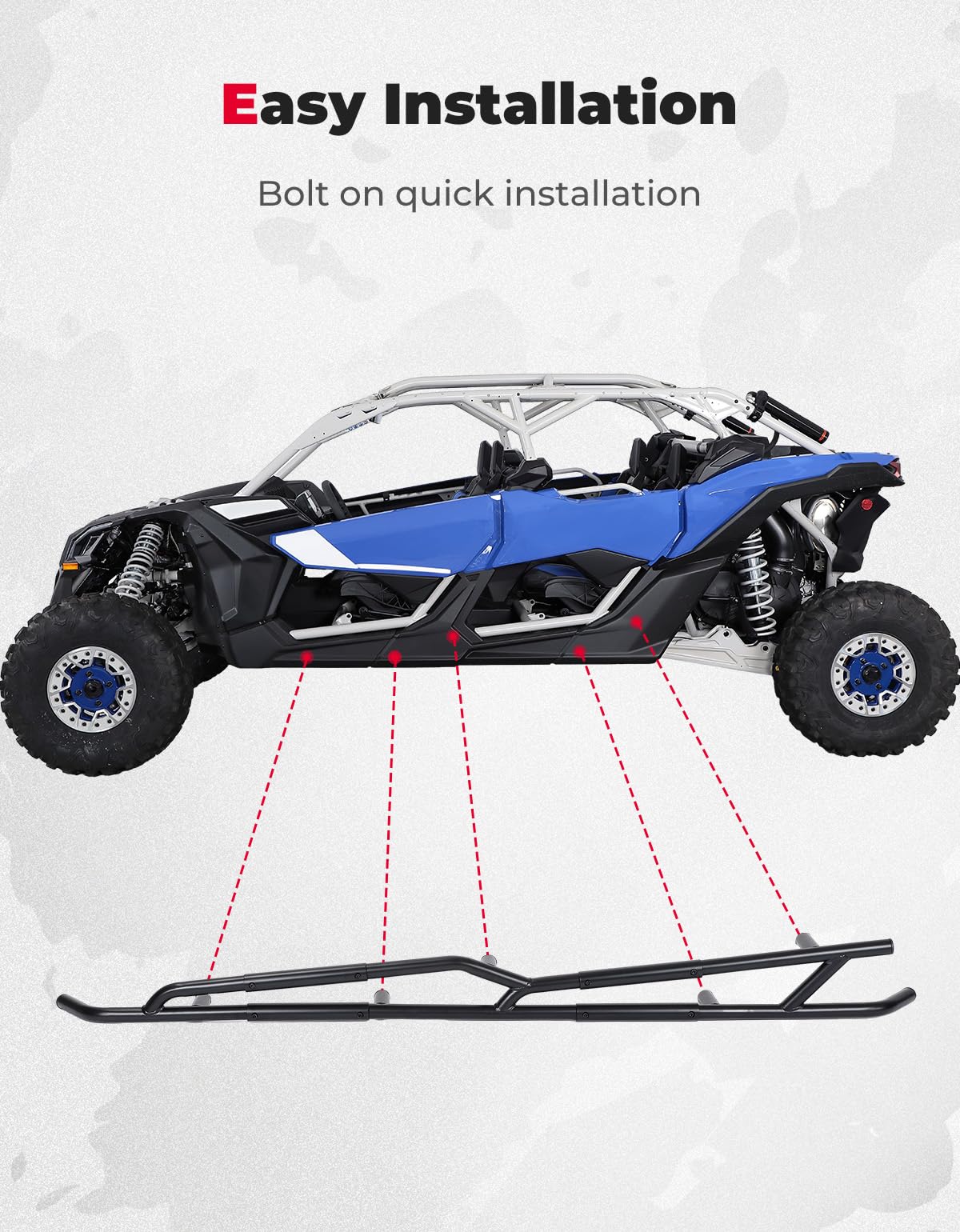 1 Pair Nerf Bars, Rock Sliders for Can-Am Maverick X3 MAX - Image 2