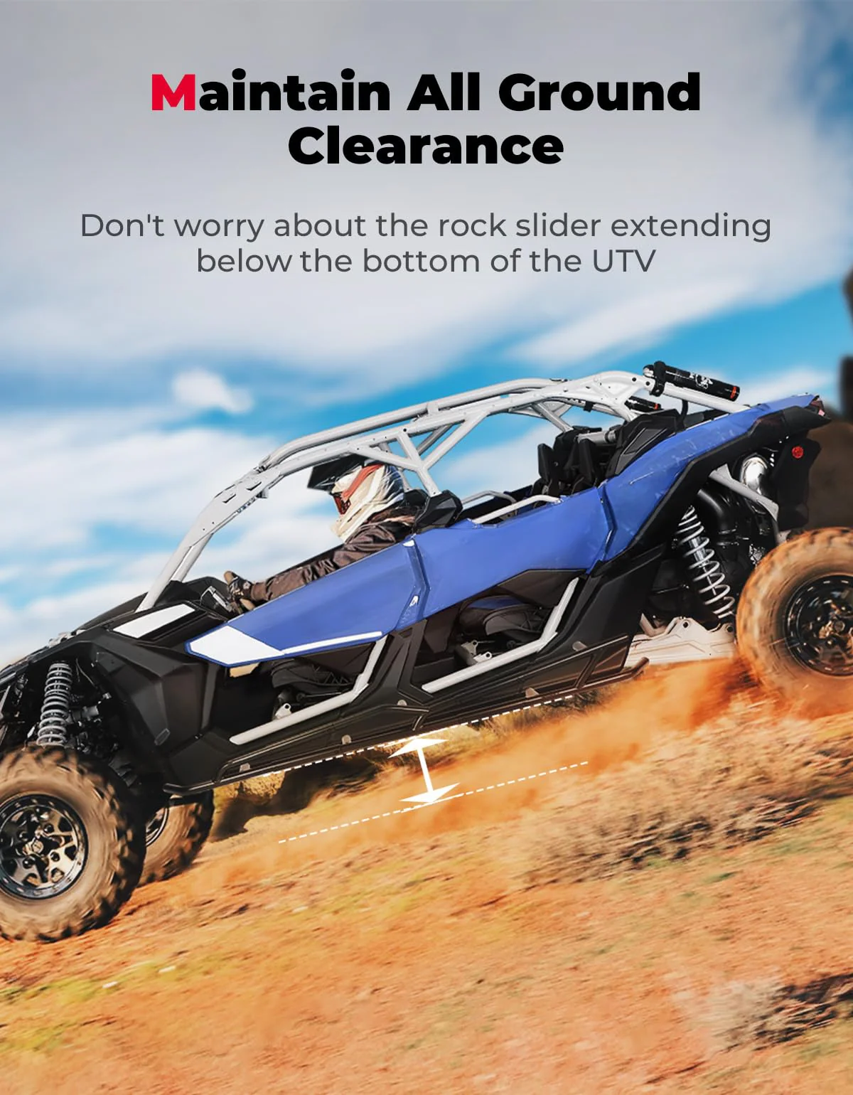 1 Pair Nerf Bars, Rock Sliders for Can-Am Maverick X3 MAX - Image 4