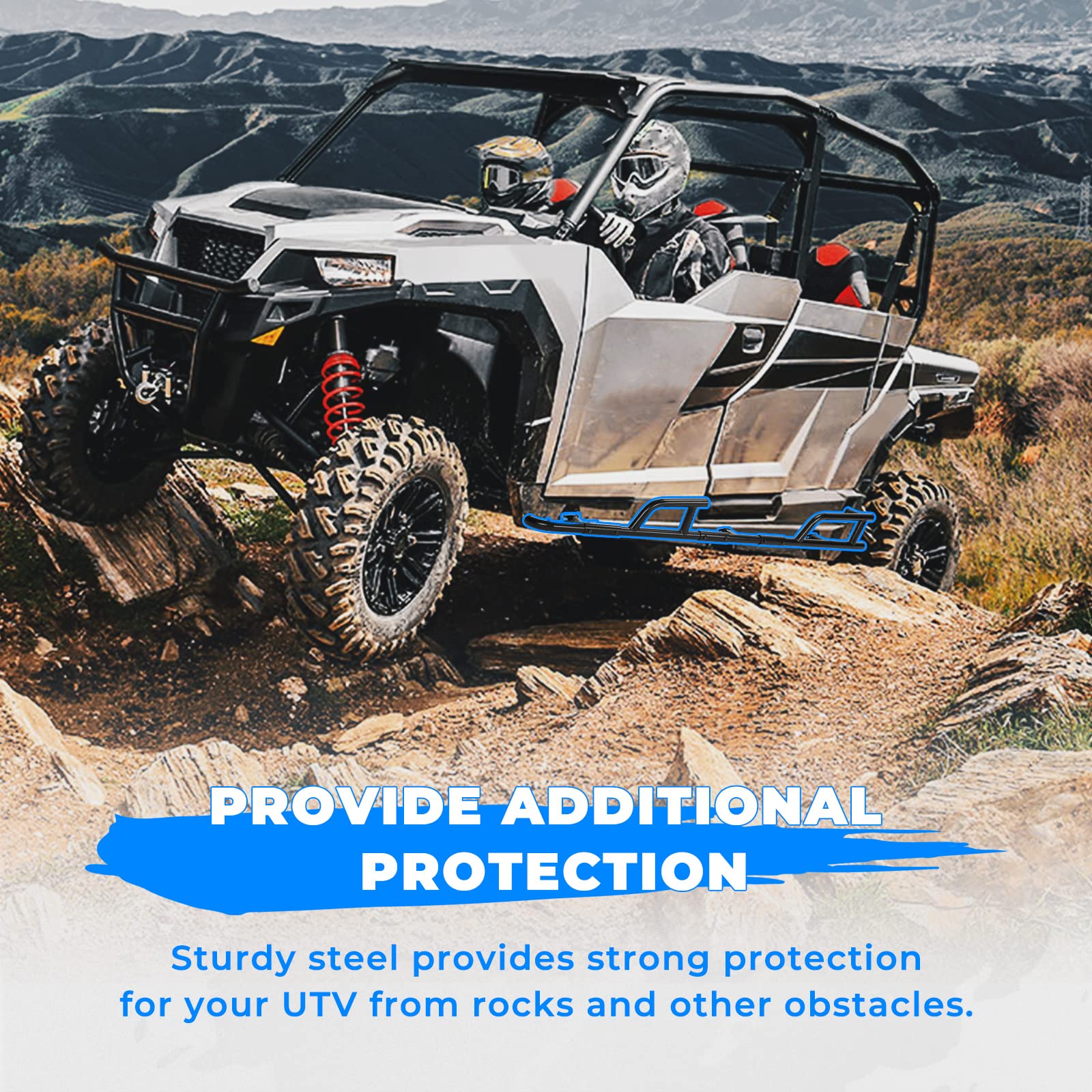 Nerf Bars Rock Sliders for Polaris General XP 4 1000 - Image 2
