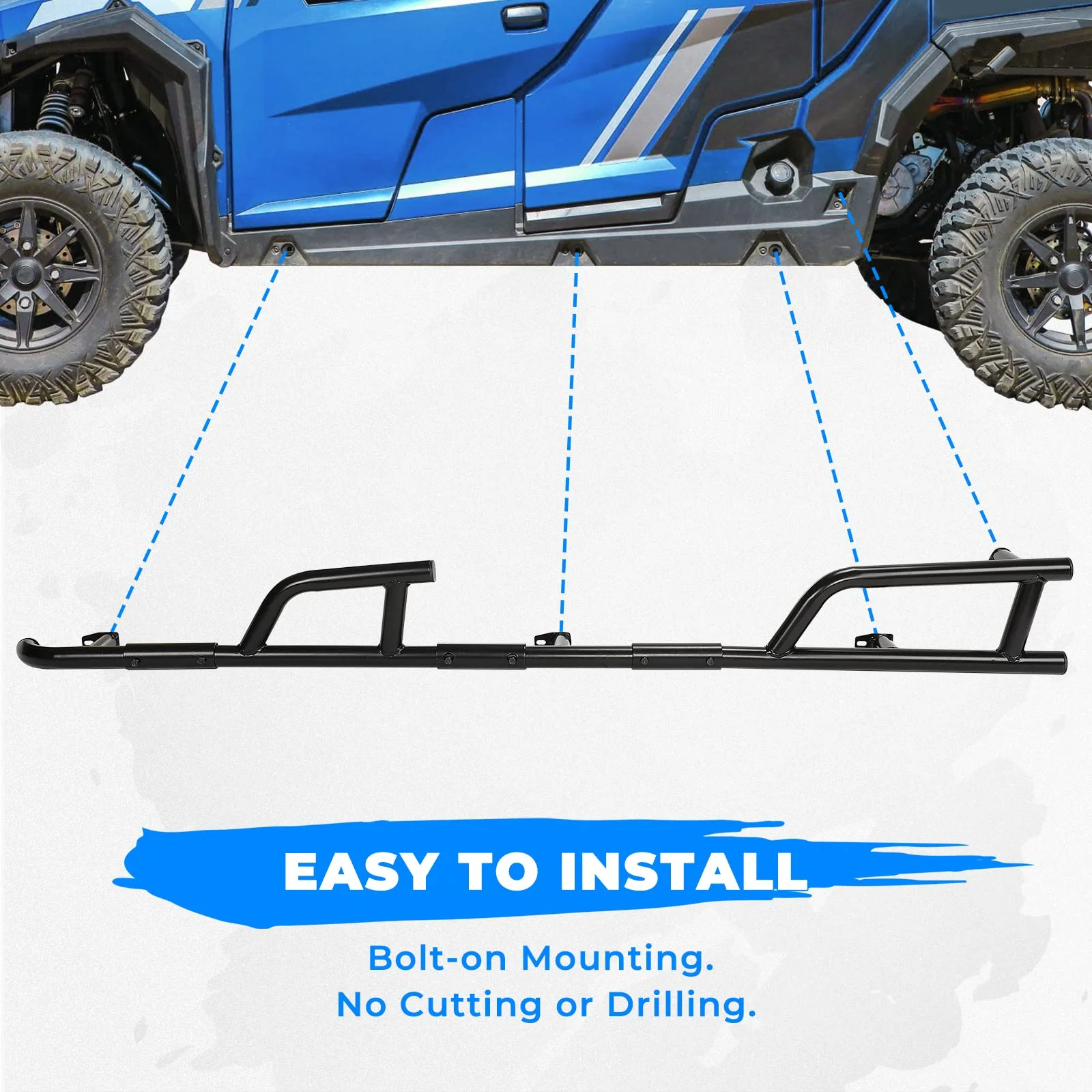Nerf Bars Rock Sliders for Polaris General XP 4 1000 - Image 5