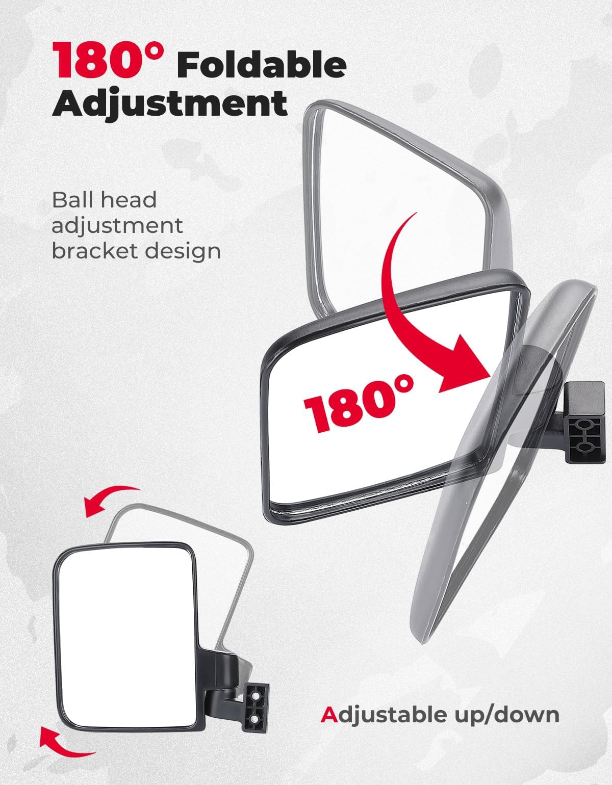 No-Drill Golf Cart Side Mirrors for EZGO, Club Car, Drive2, ICON - Image 4