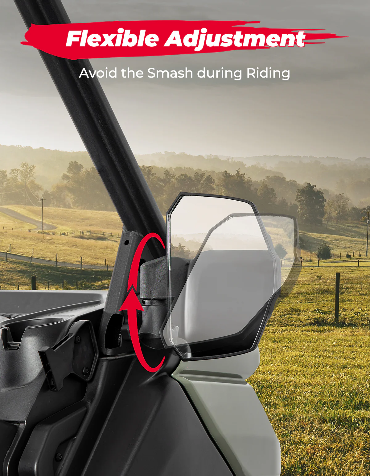 One Pair Side Mirrors for Can Am Defender HD5|8|10 - Image 4