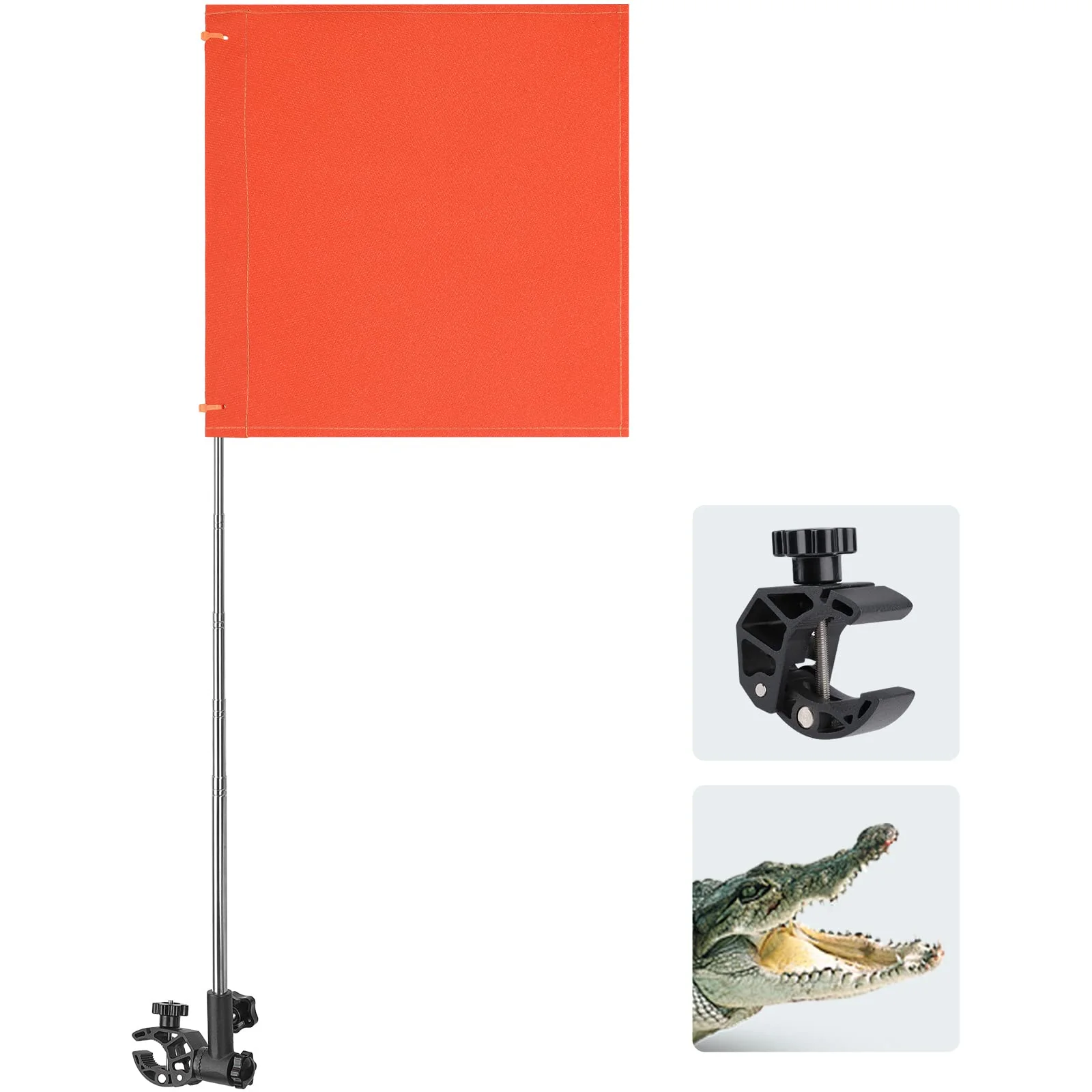 Orange Boat Flag with Pole & Replacement Flag For Water Ski - Image 8
