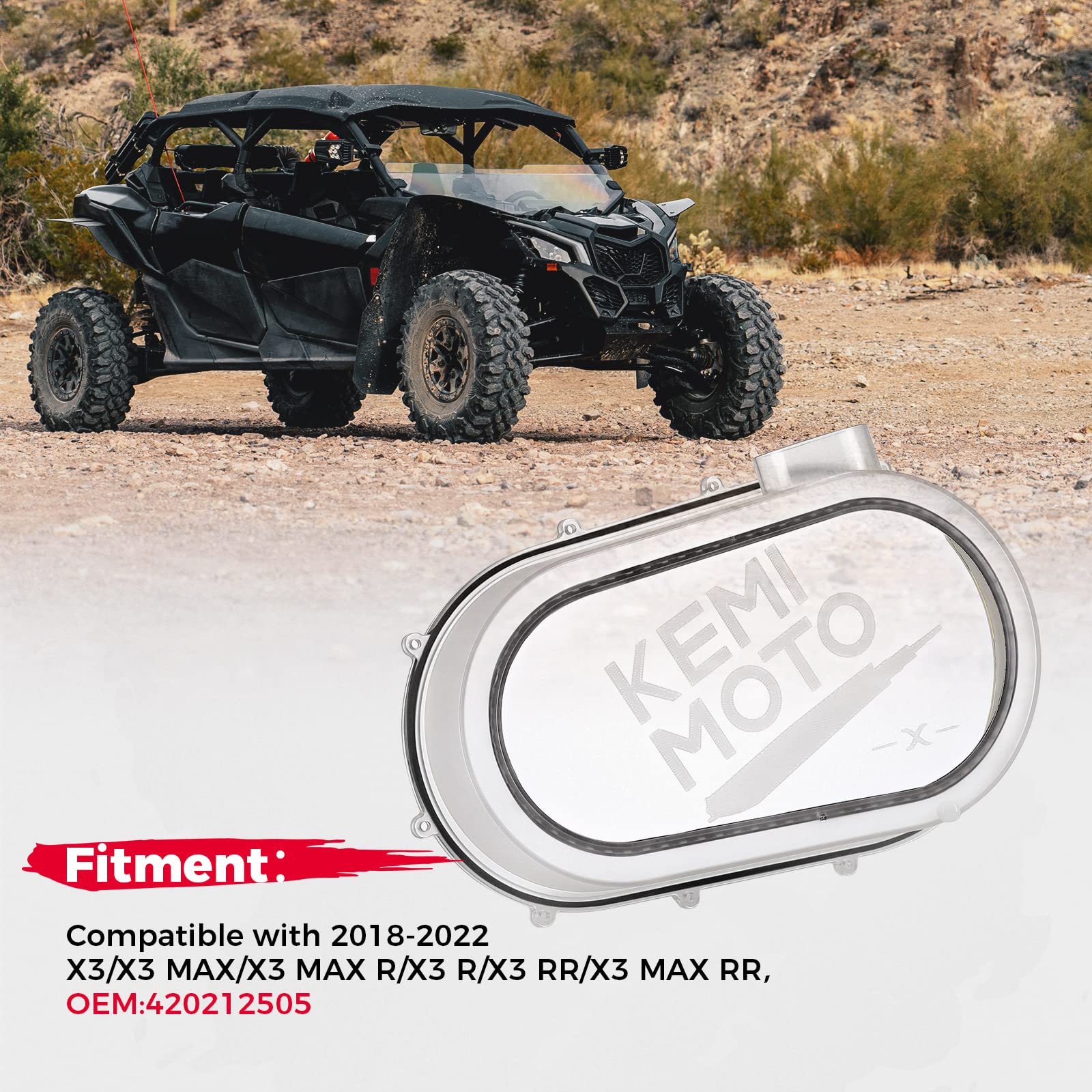 Outer Clutch Cover with RGB LED Strip Lights for Can-Am Maverick X3/MAX - Image 8